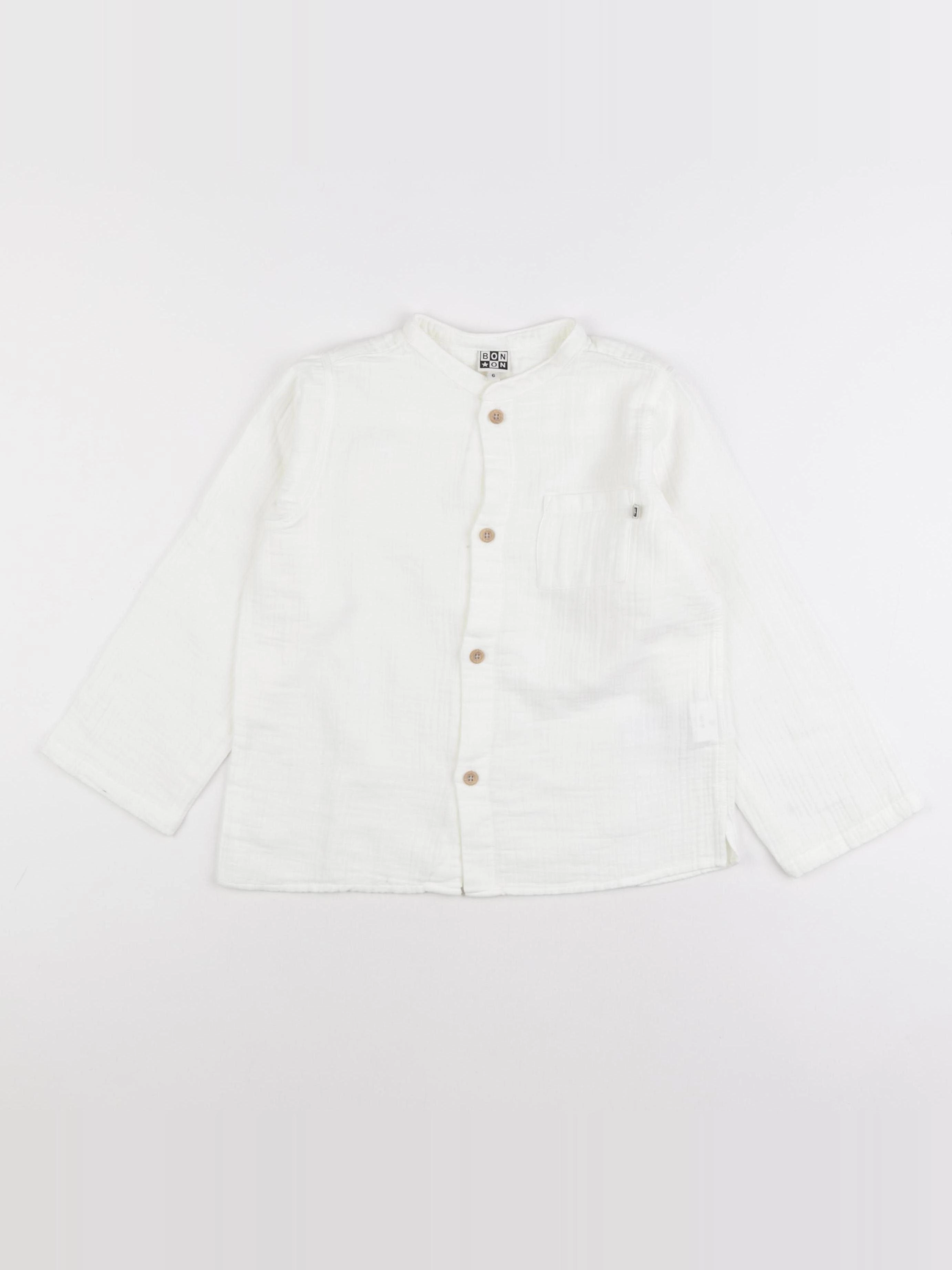 Bonton - chemise blanc - 6 ans