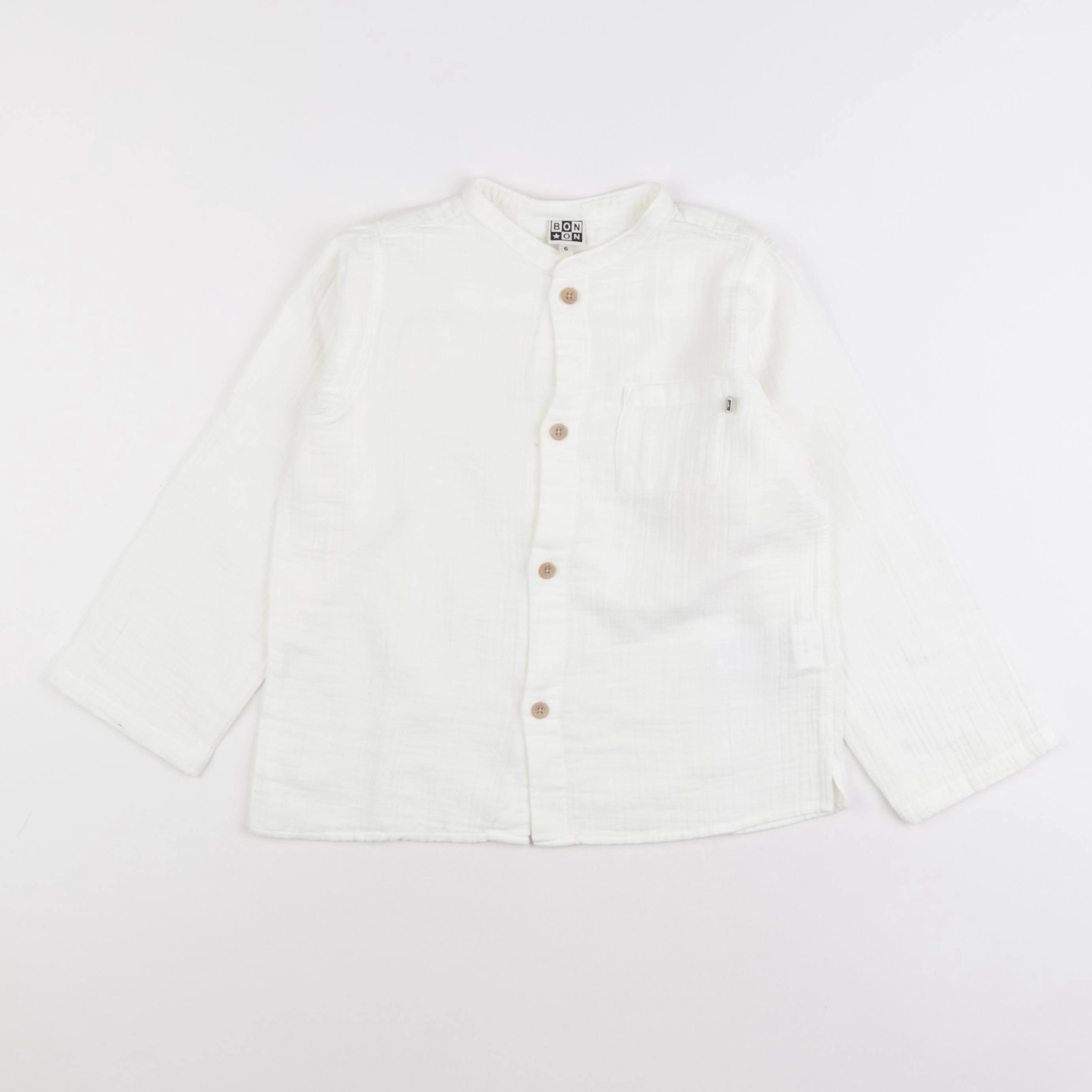 Bonton - chemise blanc - 6 ans
