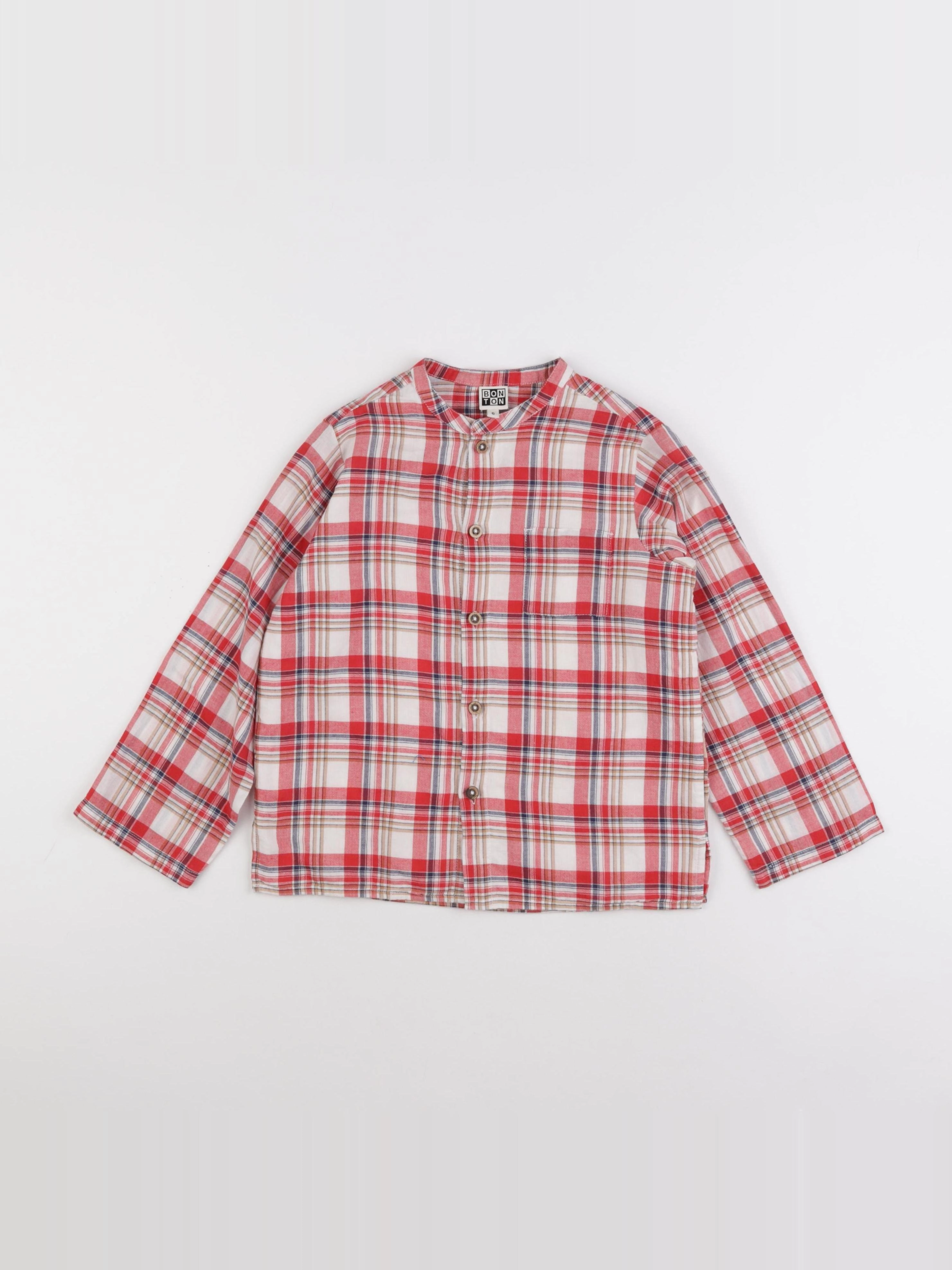 Bonton - chemise rouge - 6 ans