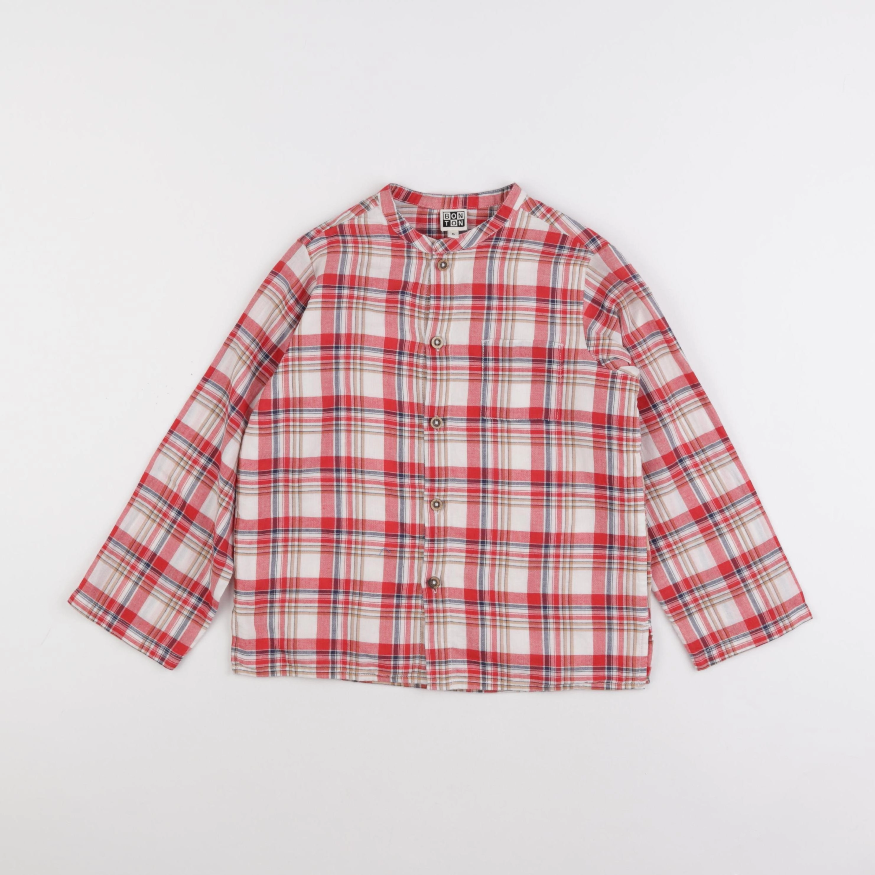 Bonton - chemise rouge - 6 ans