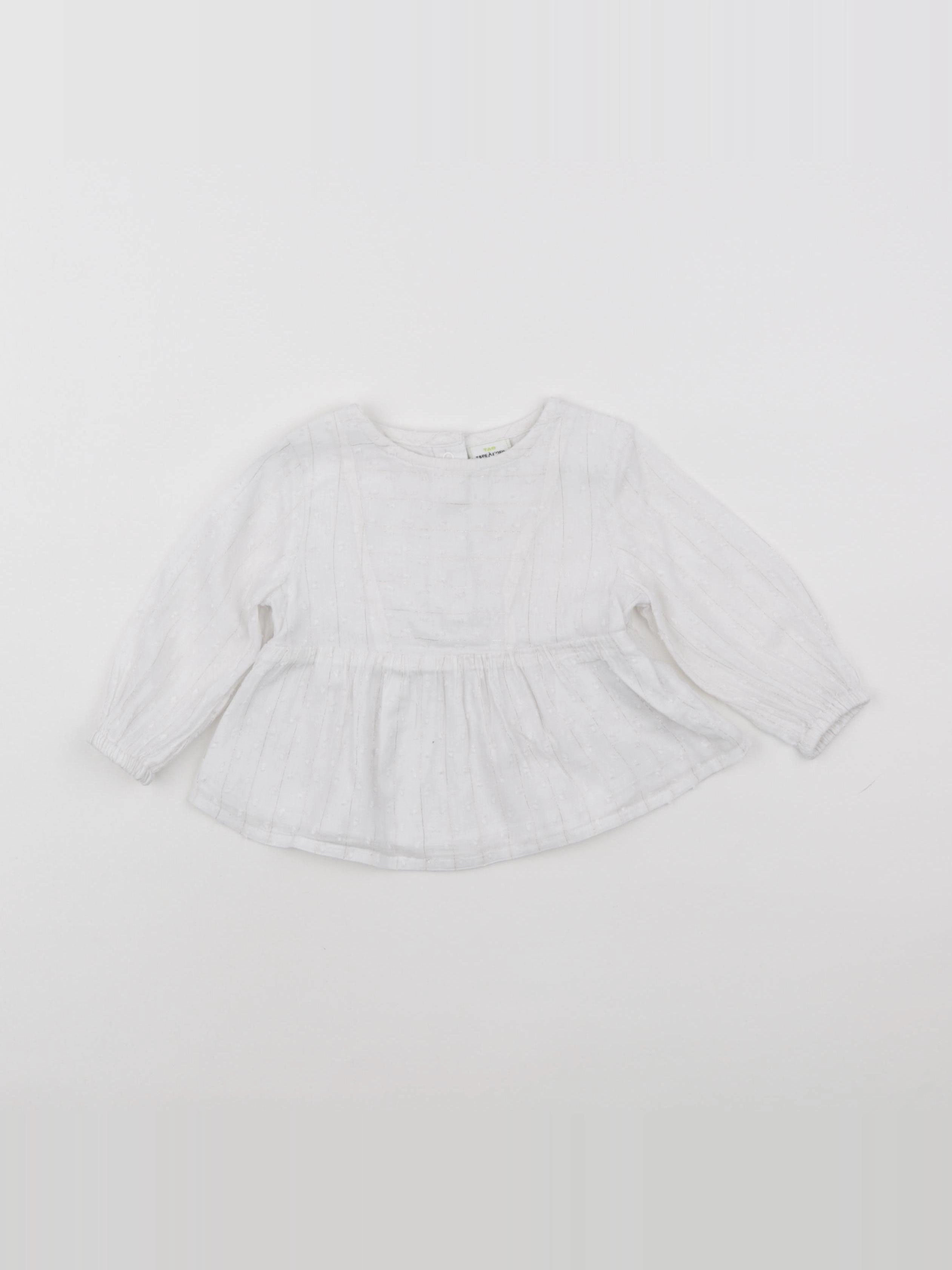 Tape à l'oeil - blouse blanc - 12 mois