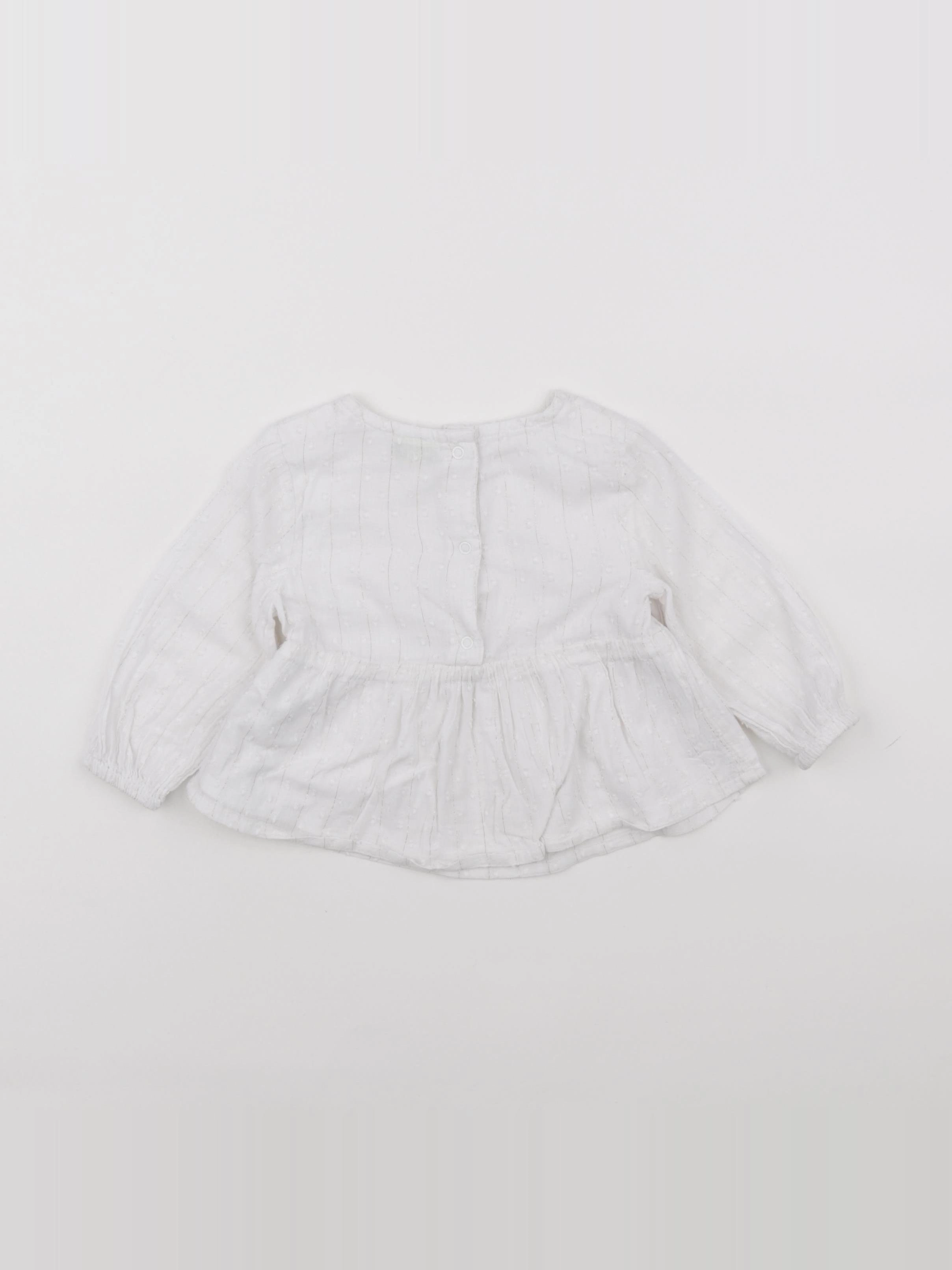 Tape à l'oeil - blouse blanc - 12 mois