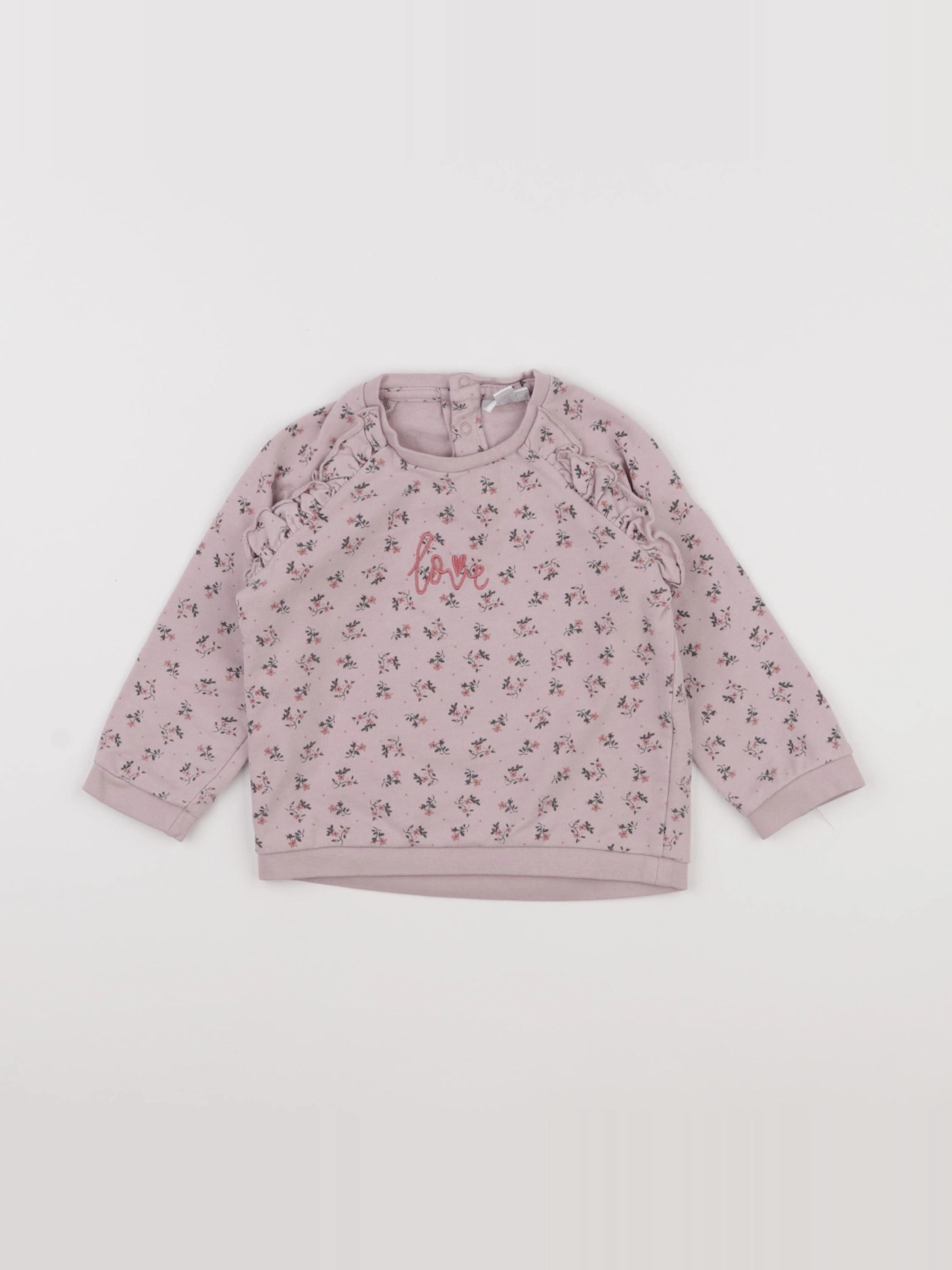 Vertbaudet - sweat rose - 2 ans