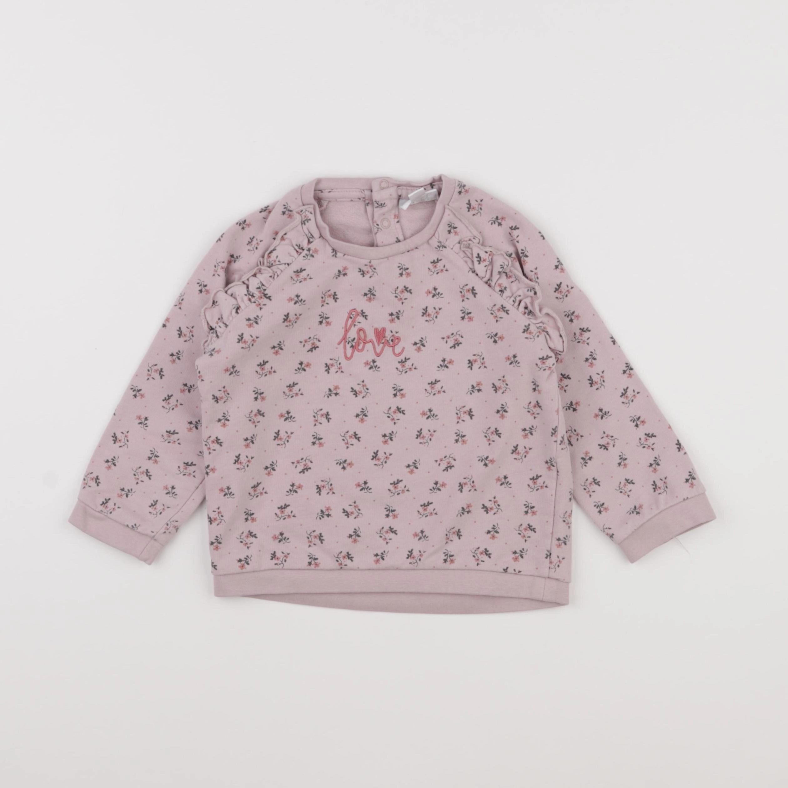 Vertbaudet - sweat rose - 2 ans