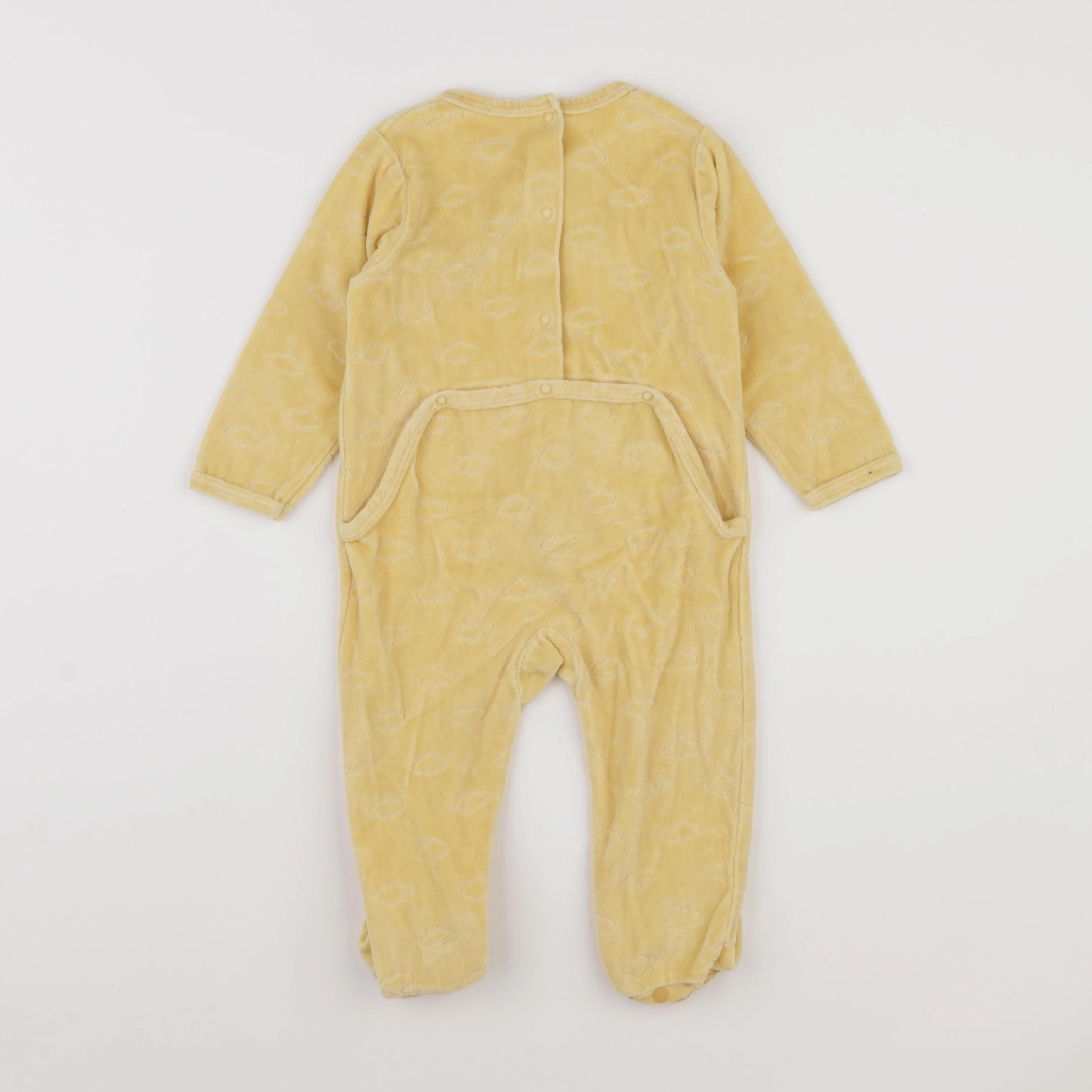 Vertbaudet - pyjama velours jaune - 12 mois