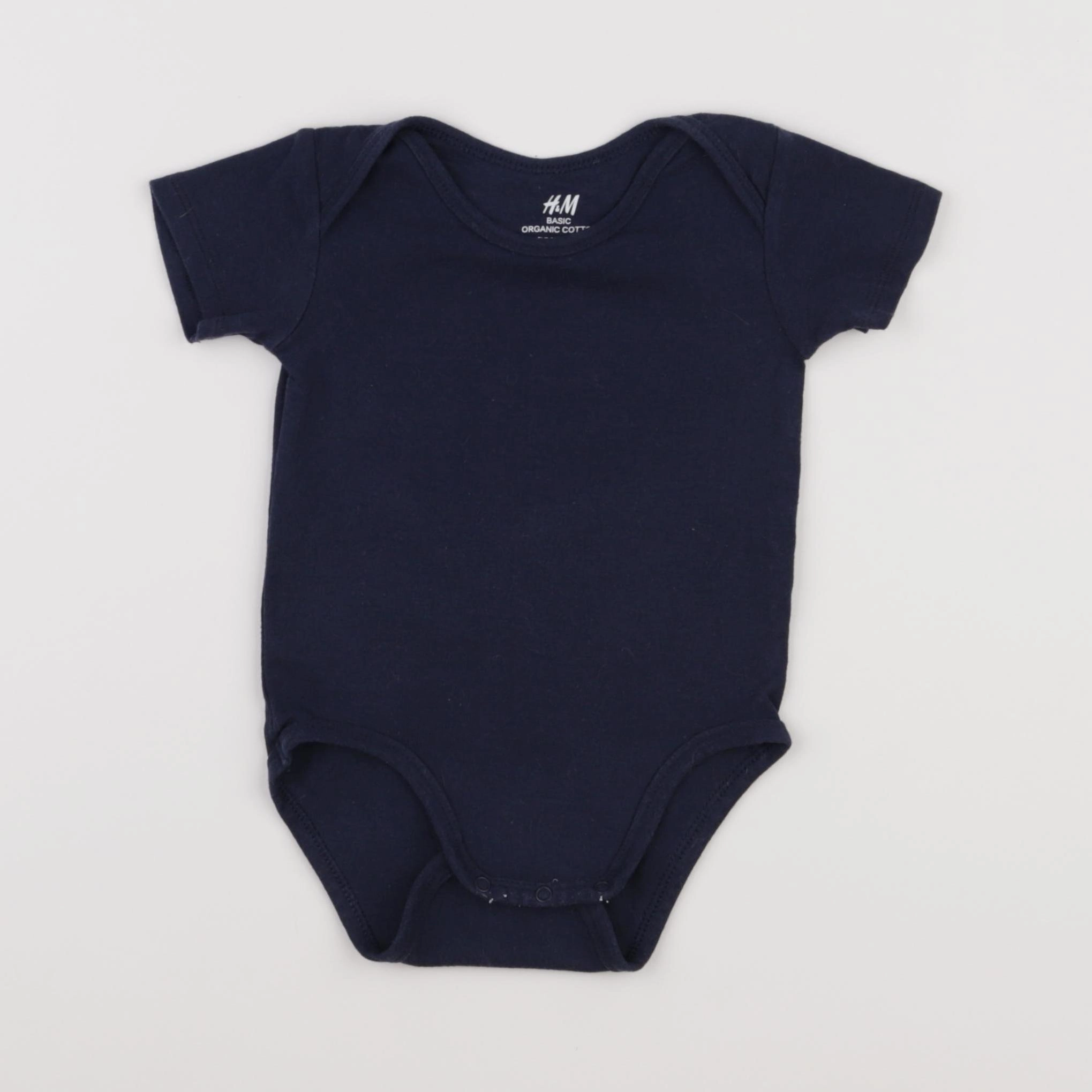 H&M - body bleu - 9/12 mois