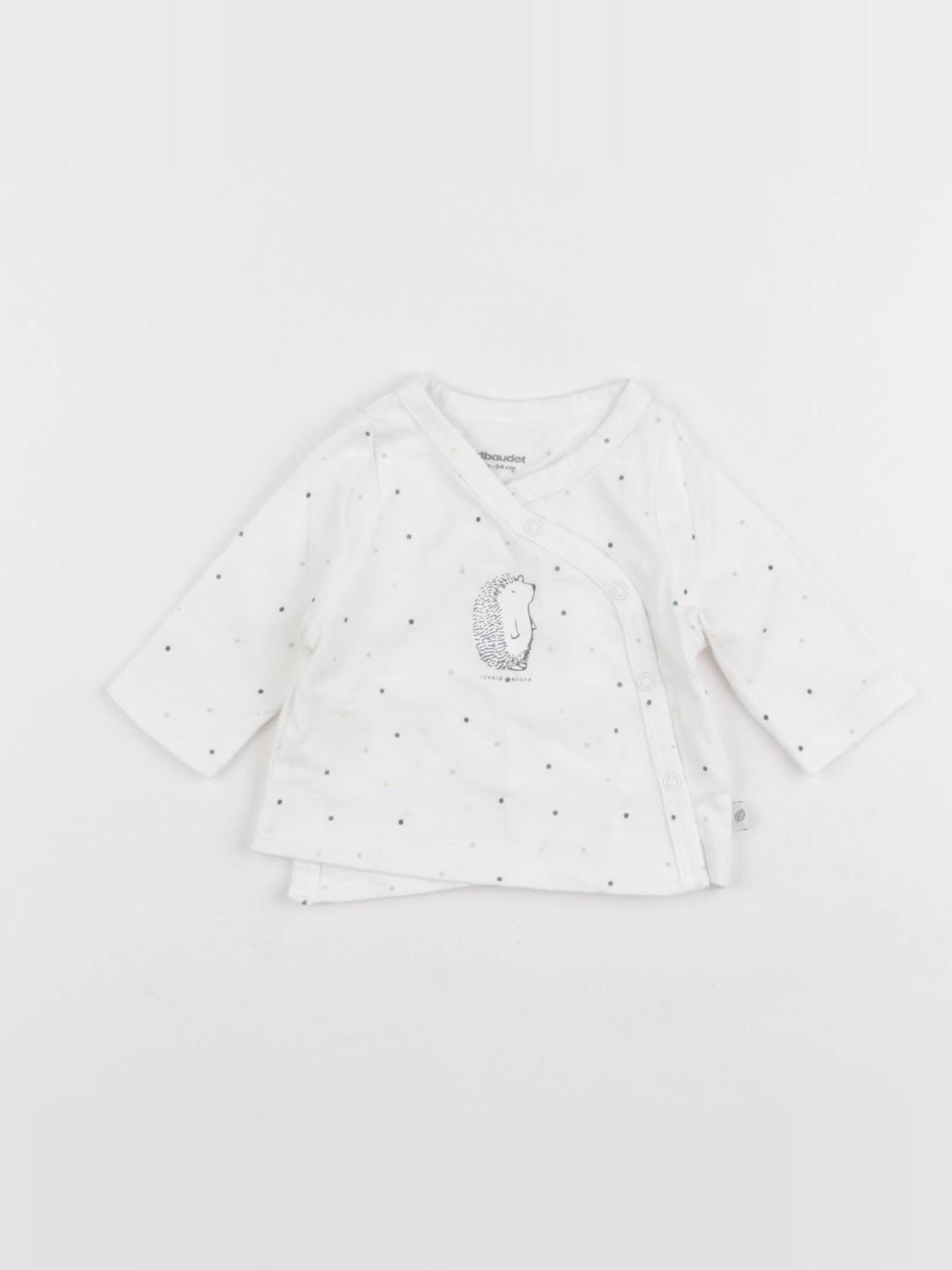 Vertbaudet - tee-shirt blanc - 1 mois