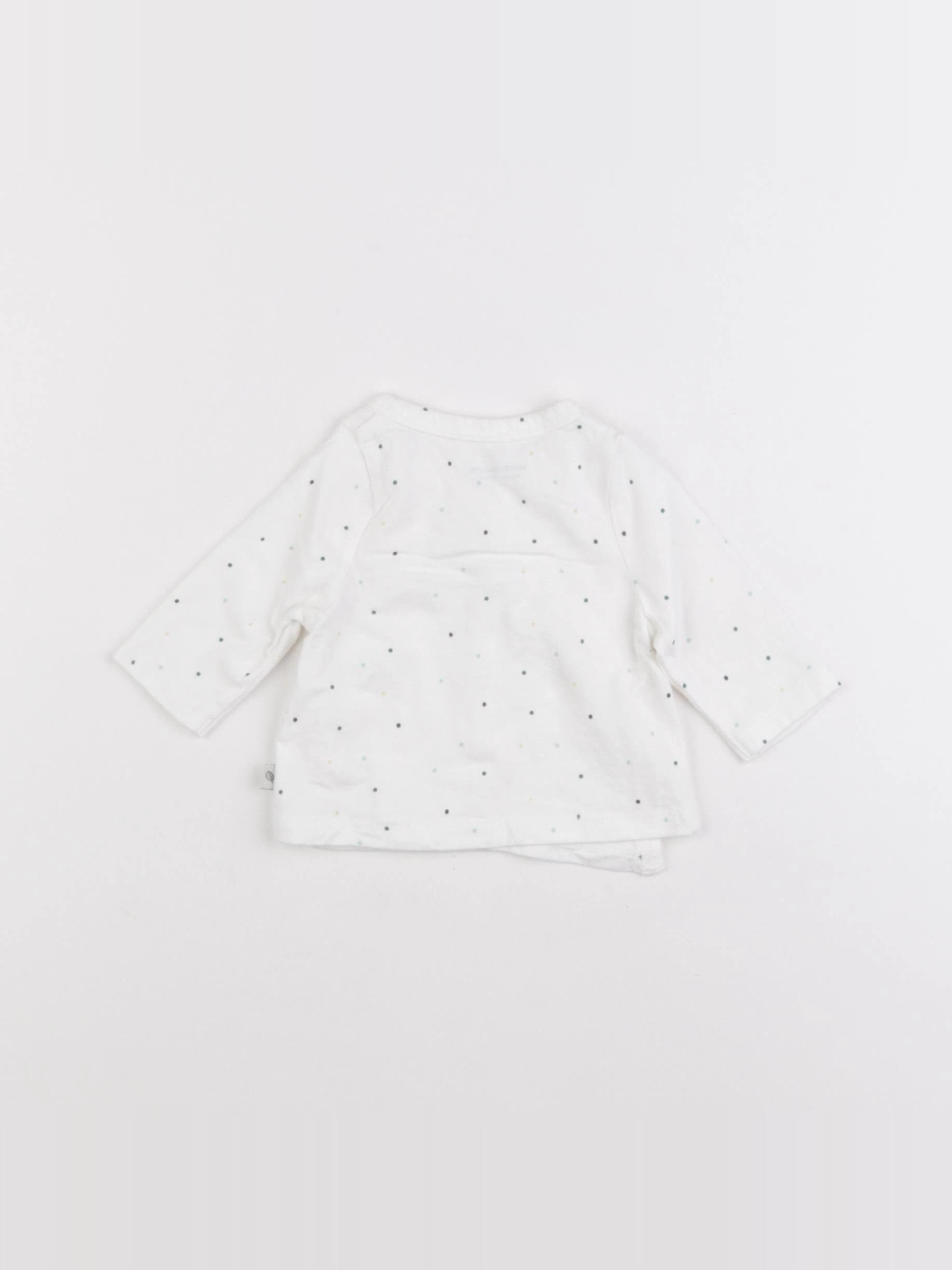 Vertbaudet - tee-shirt blanc - 1 mois