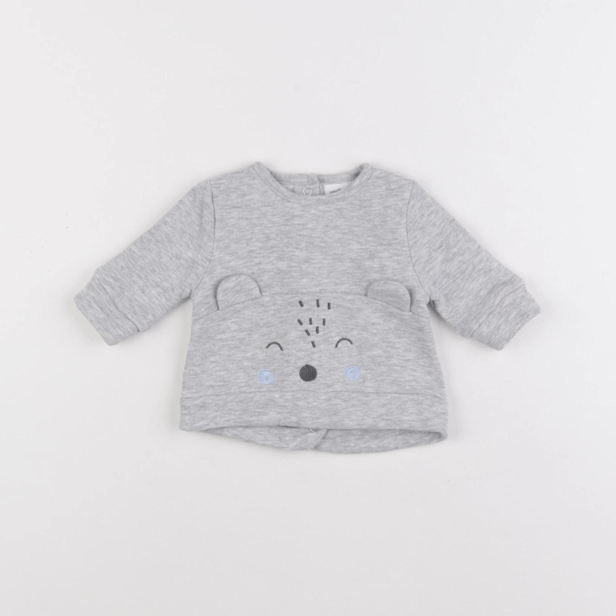 Vertbaudet - sweat gris - 1 mois
