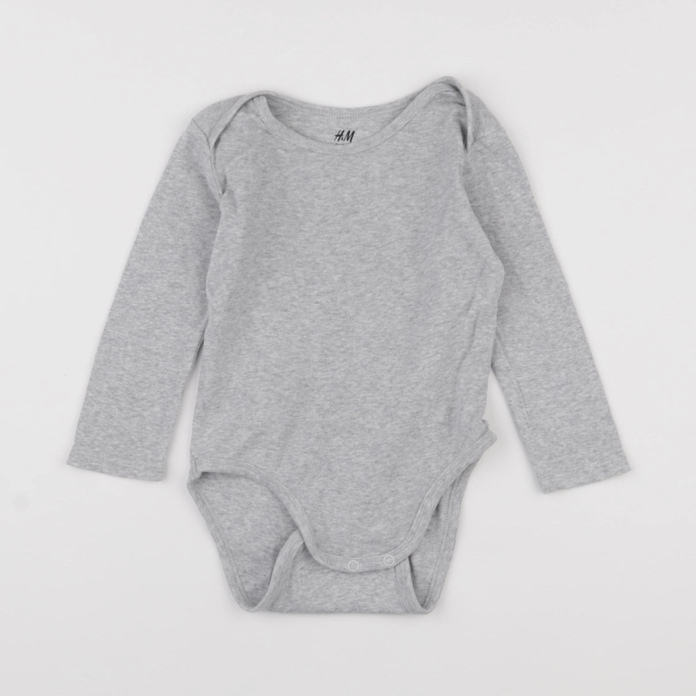 H&M - body gris - 9/12 mois