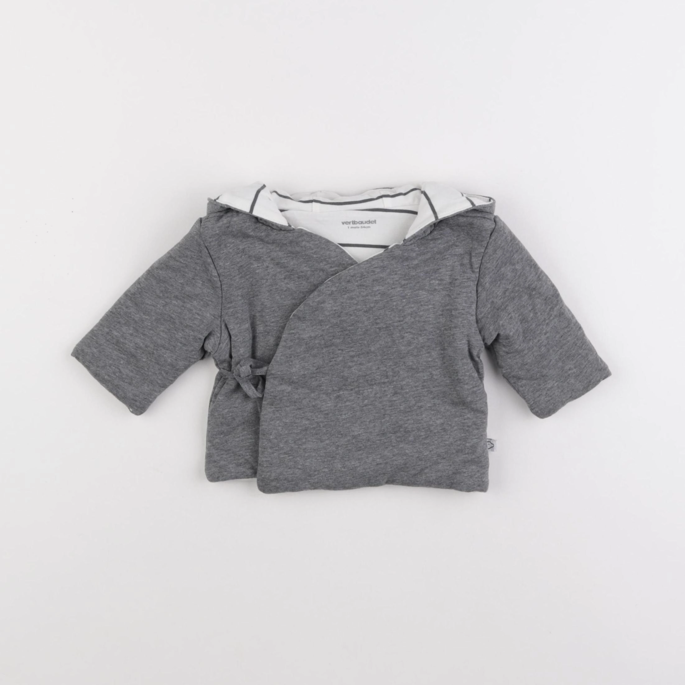 Vertbaudet - veste gris - 1 mois