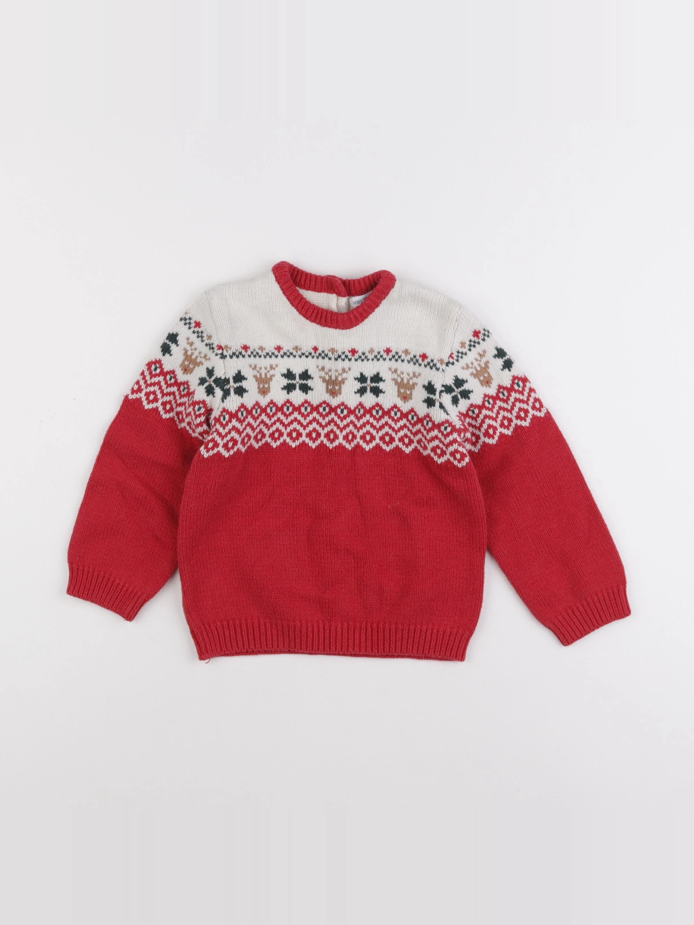 Vertbaudet - pull rouge - 3 ans