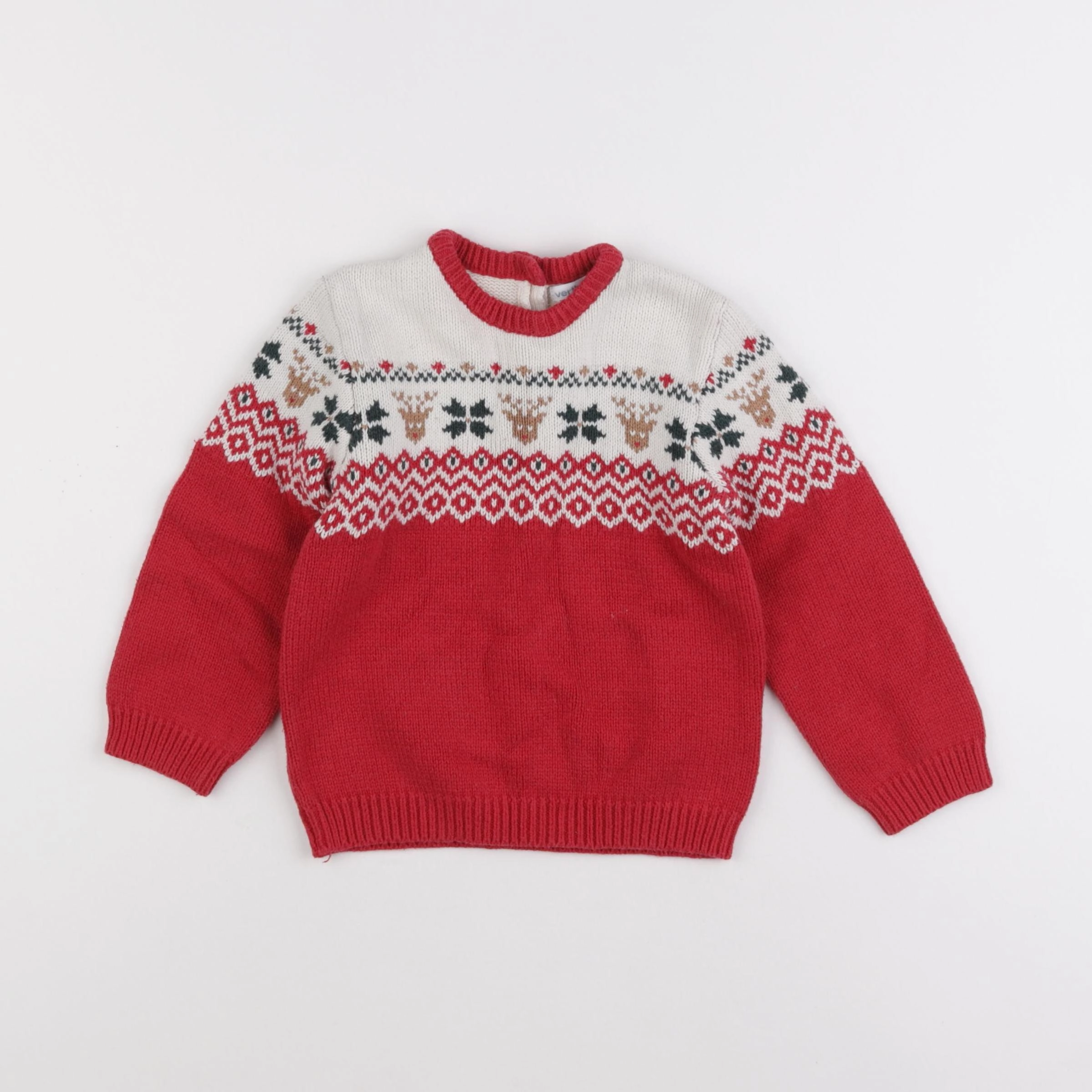 Vertbaudet - pull rouge - 3 ans