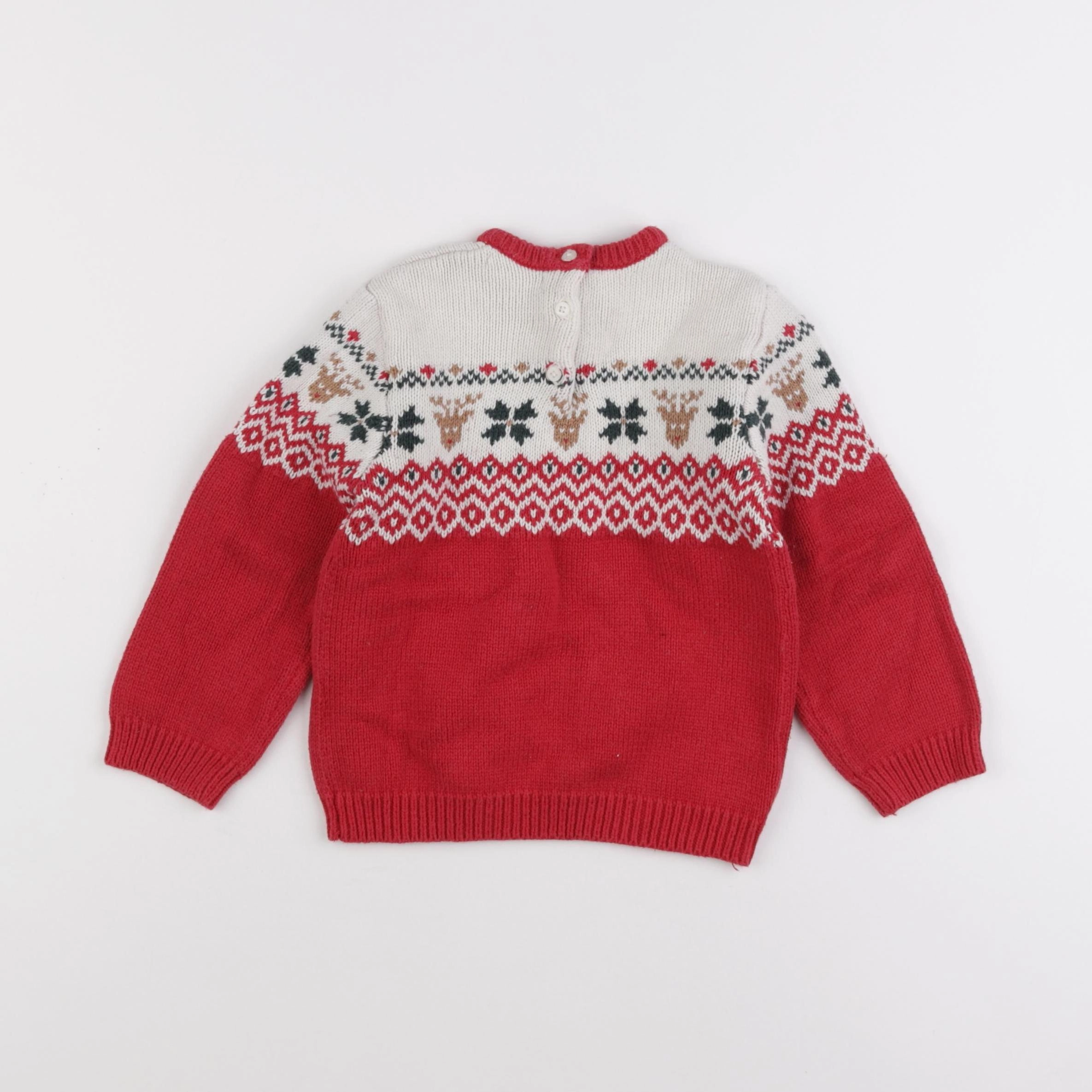 Vertbaudet - pull rouge - 3 ans