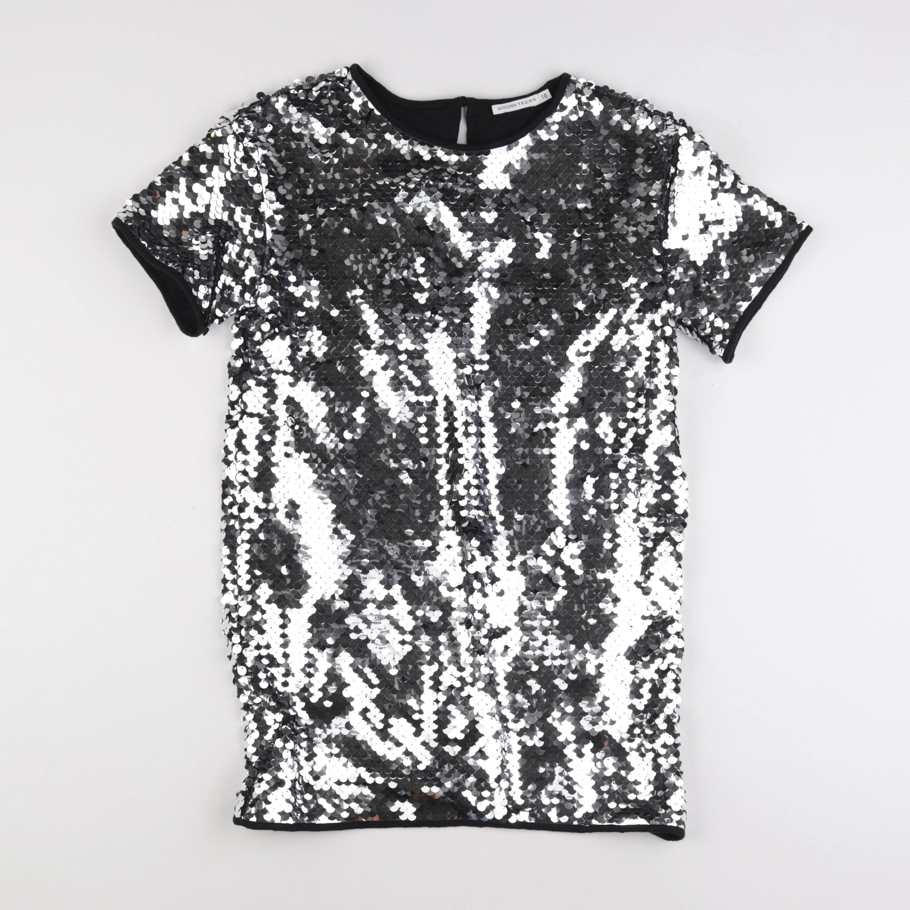 Monoprix - robe argent - 10 ans