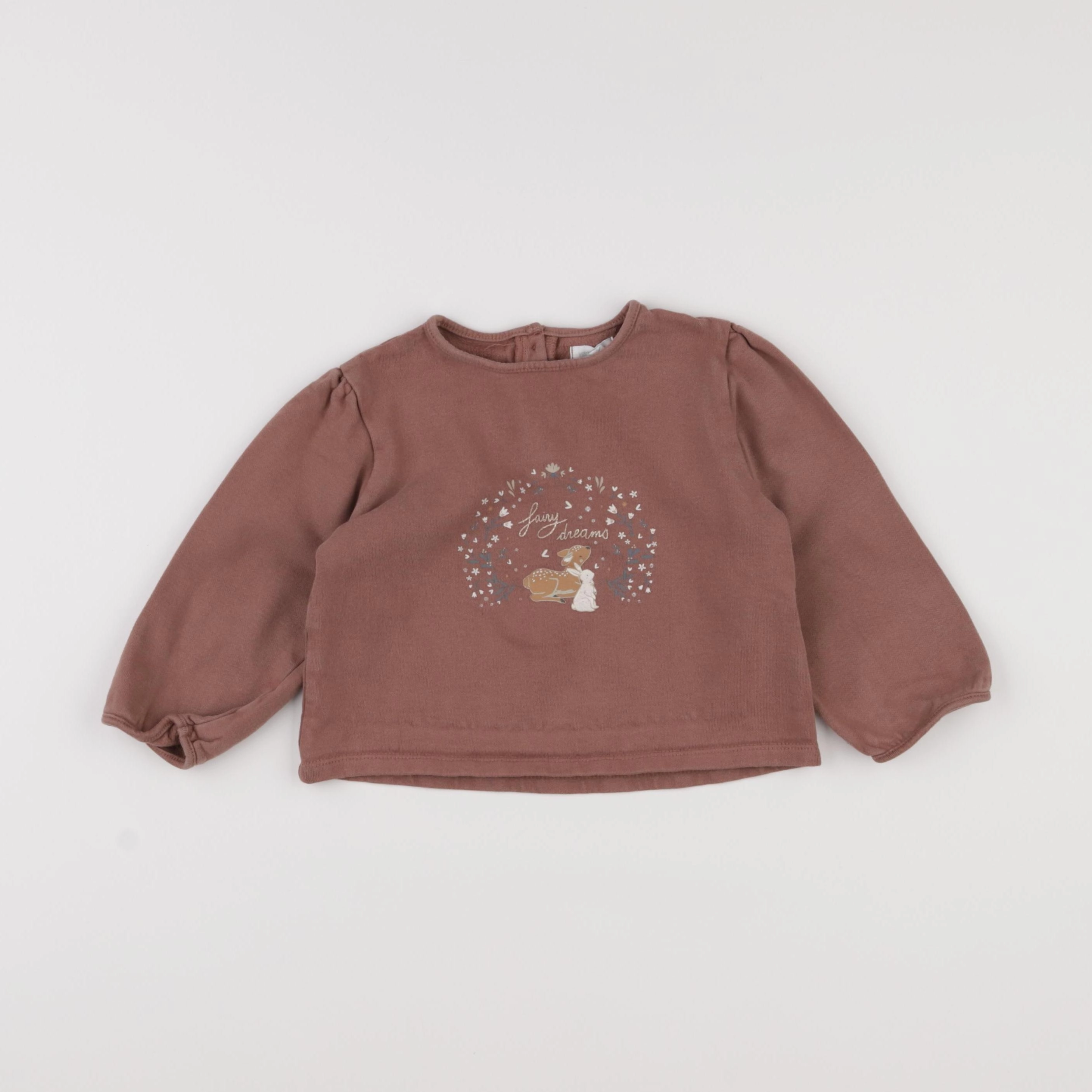 Vertbaudet - sweat marron - 24 mois