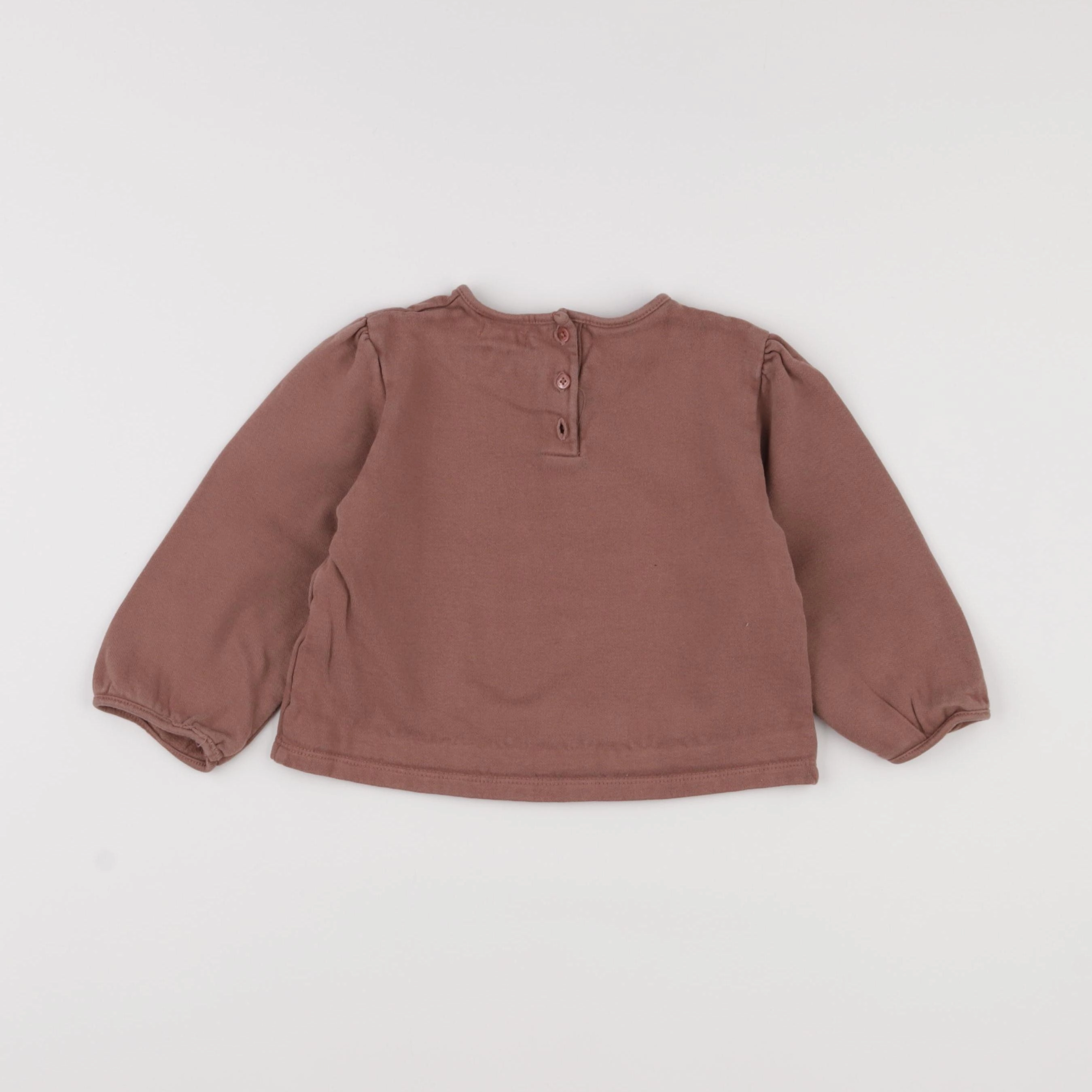 Vertbaudet - sweat marron - 24 mois