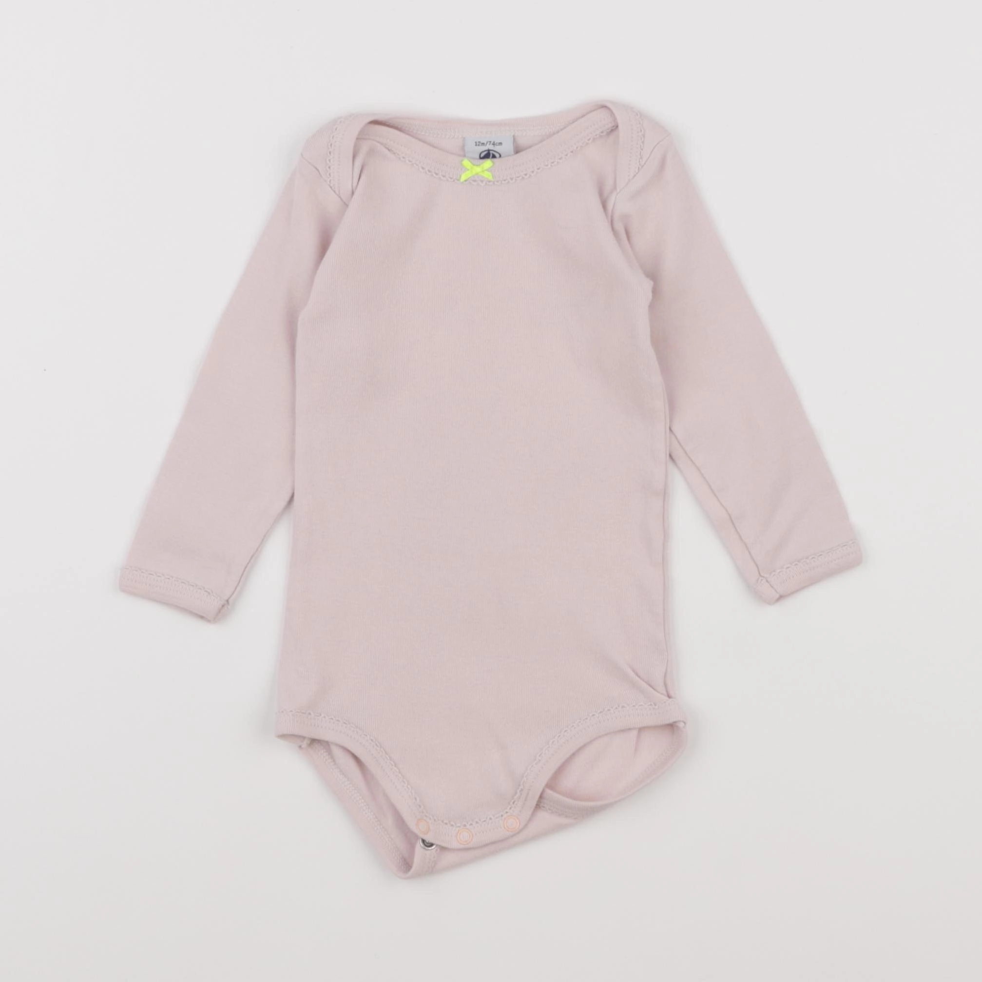 Petit Bateau - body rose - 12 mois