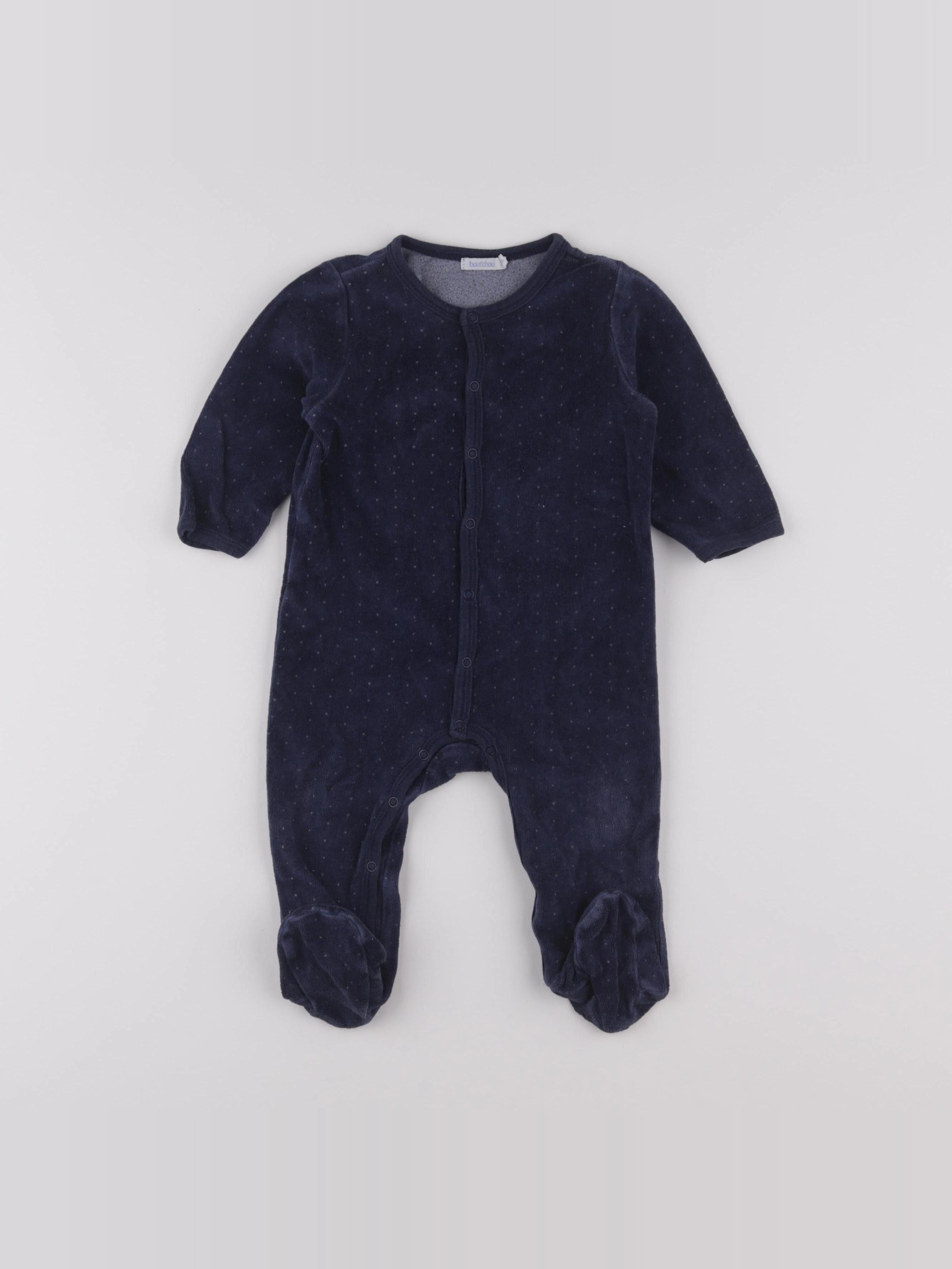 Boutchou - pyjama velours bleu - 12 mois
