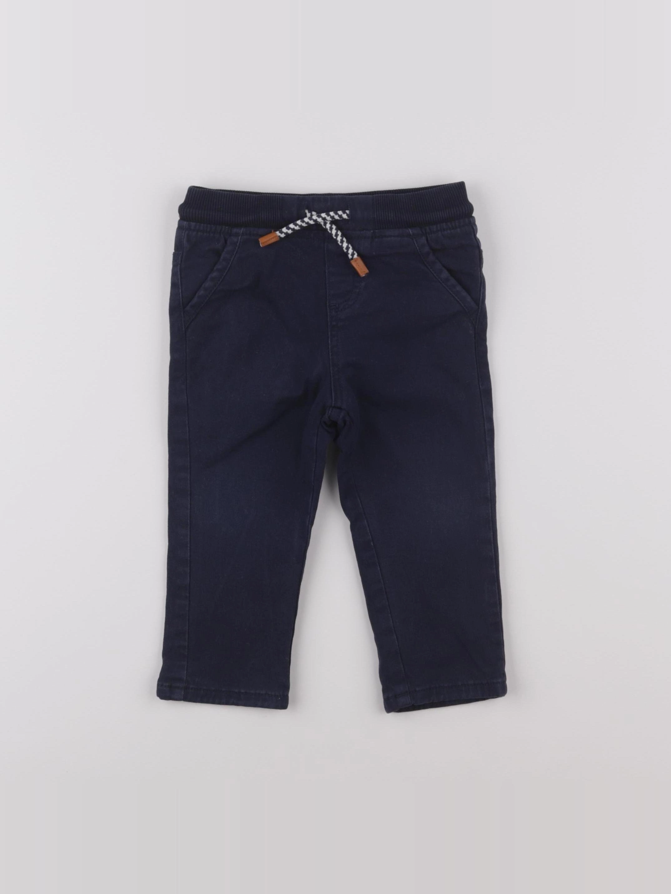Vertbaudet - pantalon bleu - 18 mois