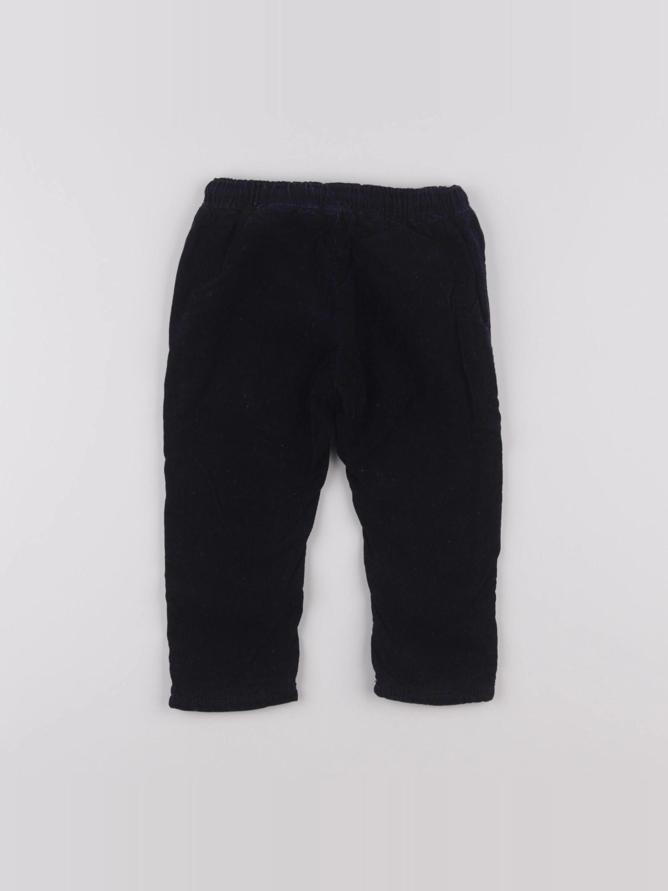 H&M - pantalon bleu - 12/18 mois