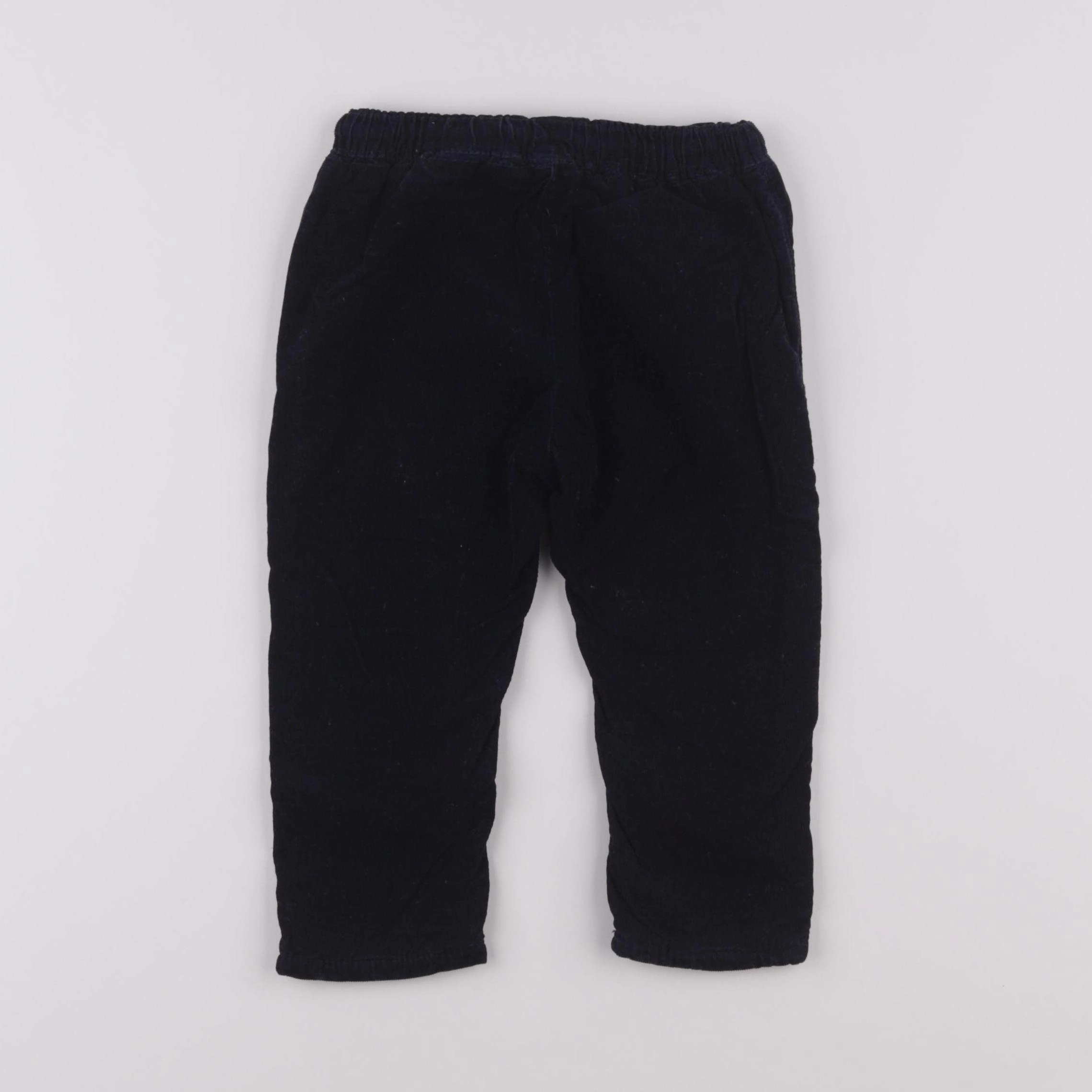 H&M - pantalon bleu - 12/18 mois