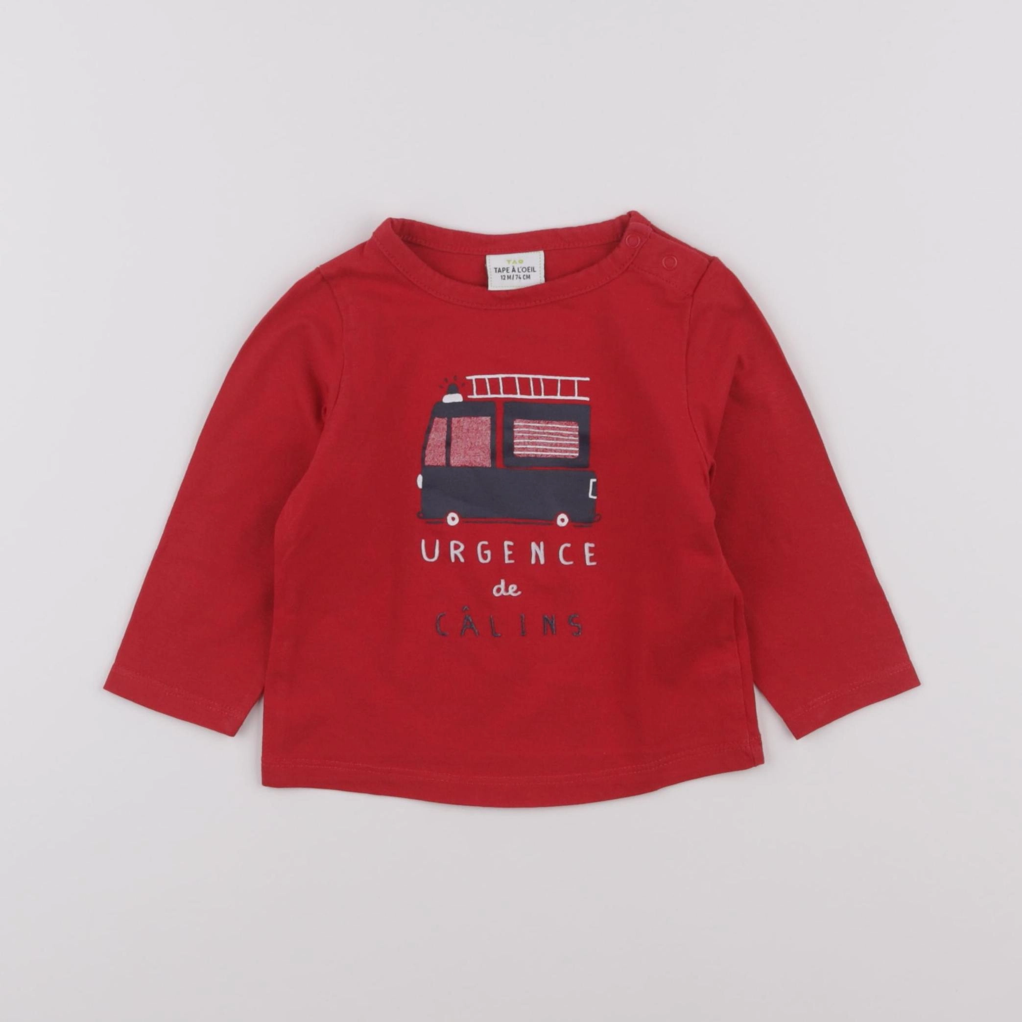 Tape à l'oeil - tee-shirt rouge - 12 mois
