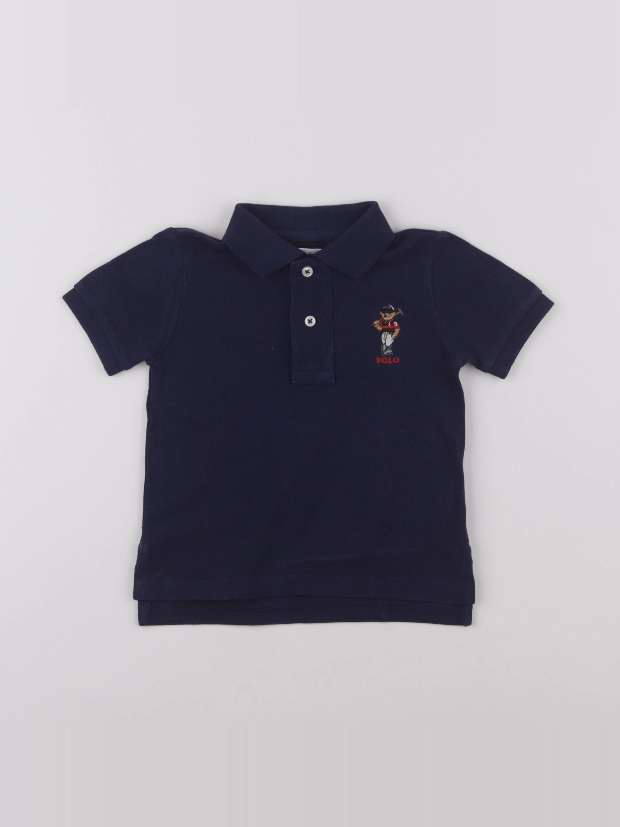 Ralph Lauren - polo bleu - 12 mois