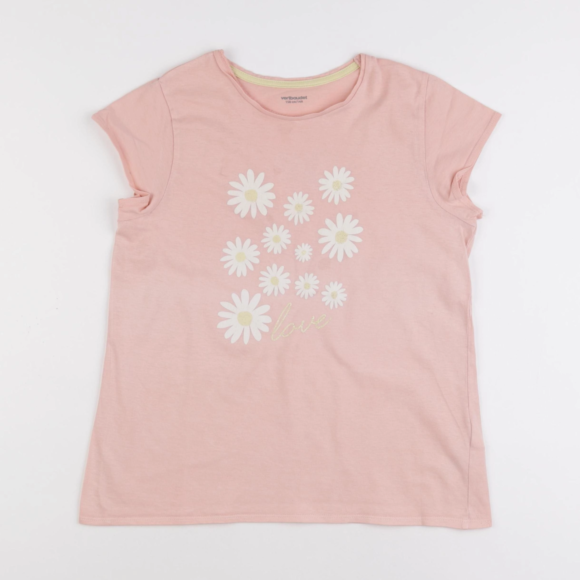 Vertbaudet - tee-shirt rose - 14 ans