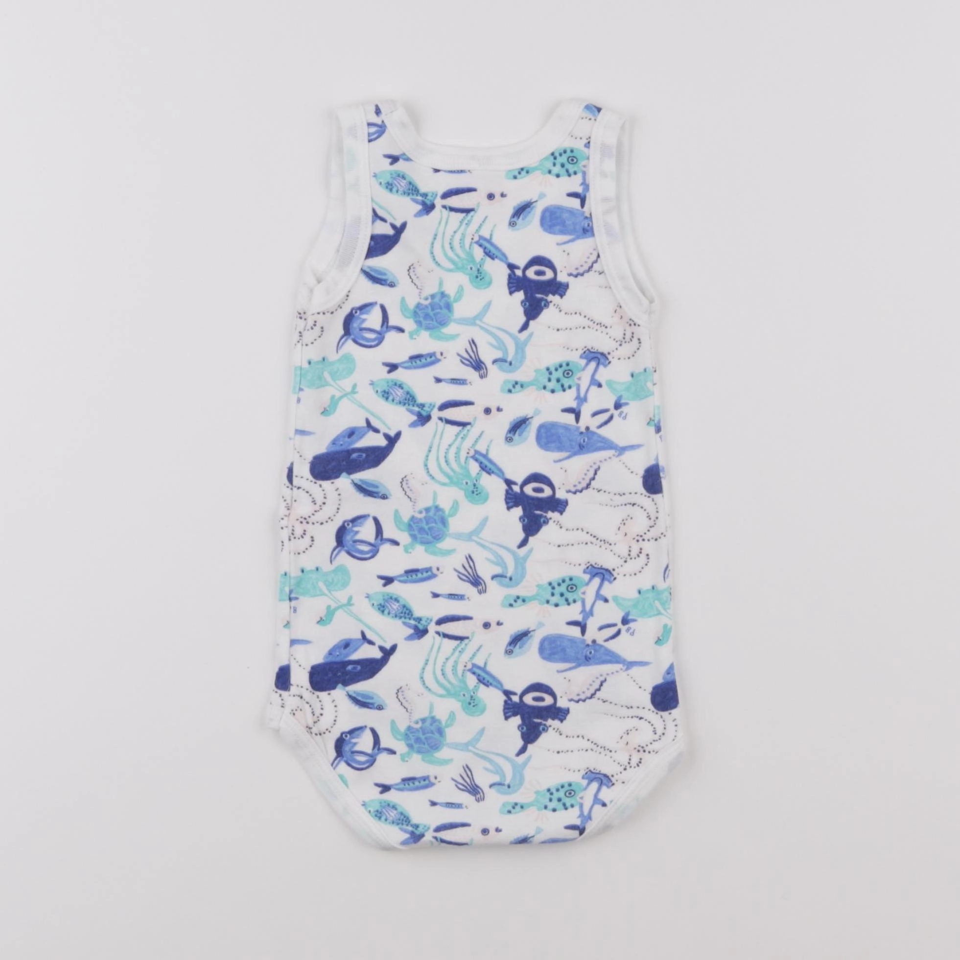 Petit Bateau - body blanc - 12 mois
