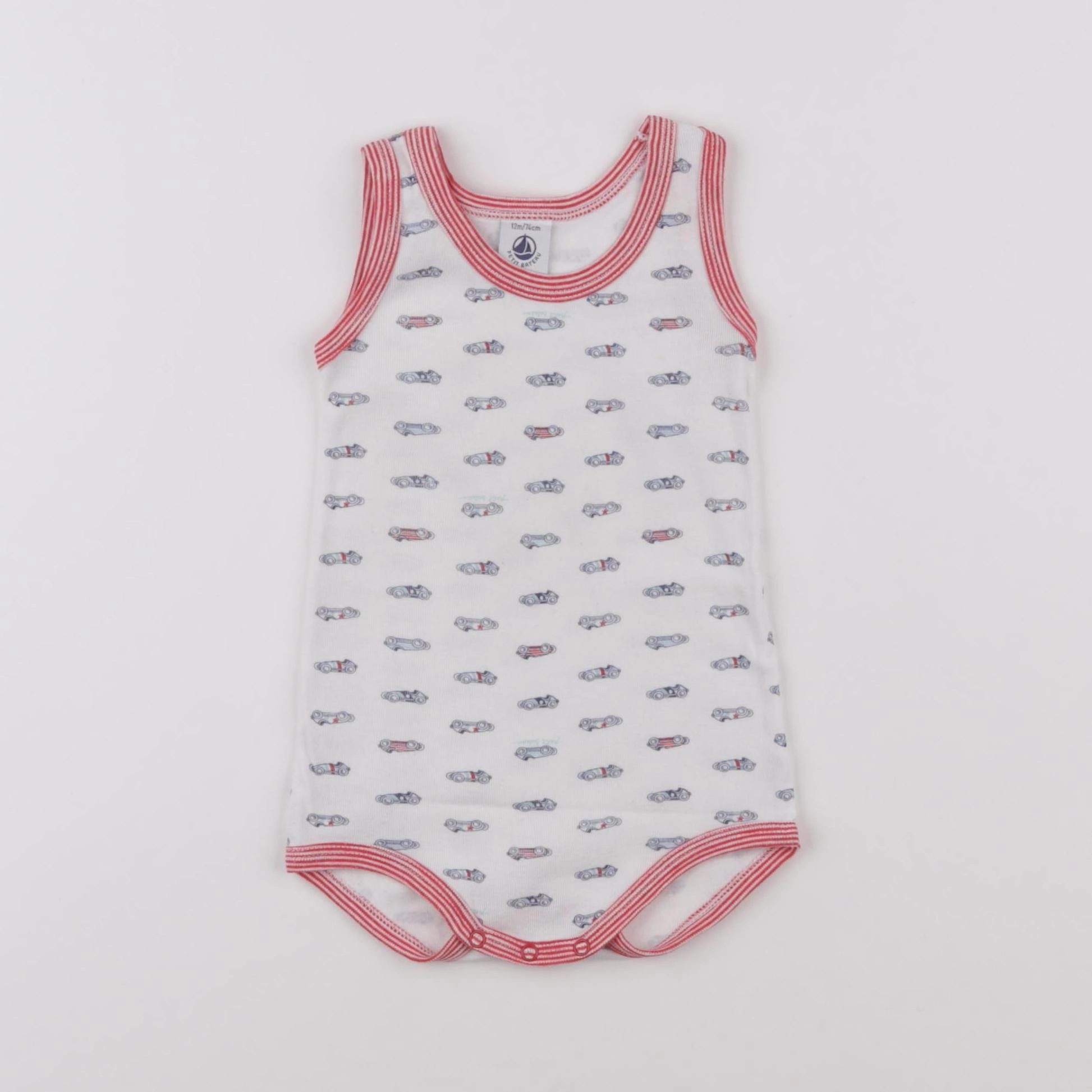 Petit Bateau - body blanc - 12 mois