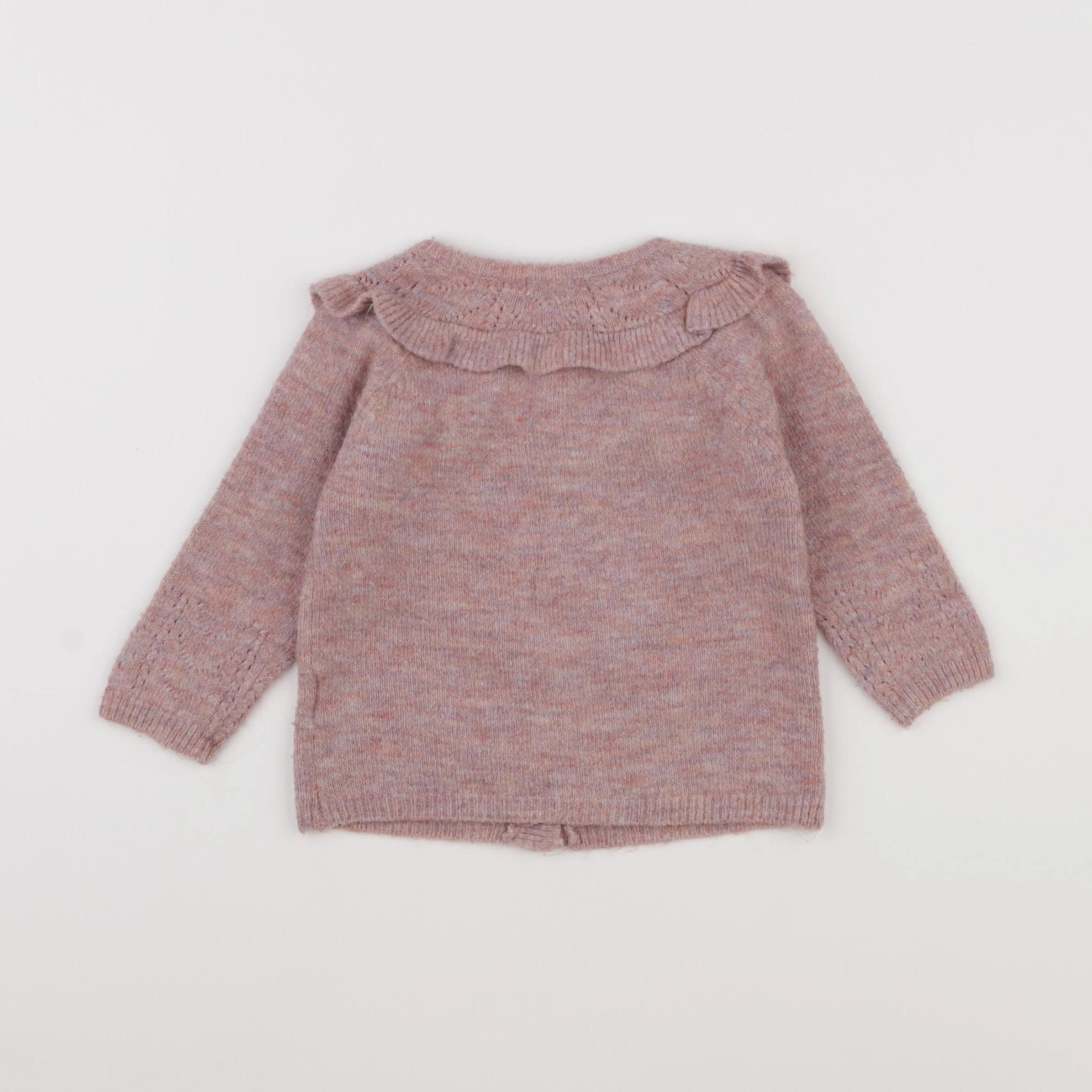 Vertbaudet - gilet rose - 12 mois