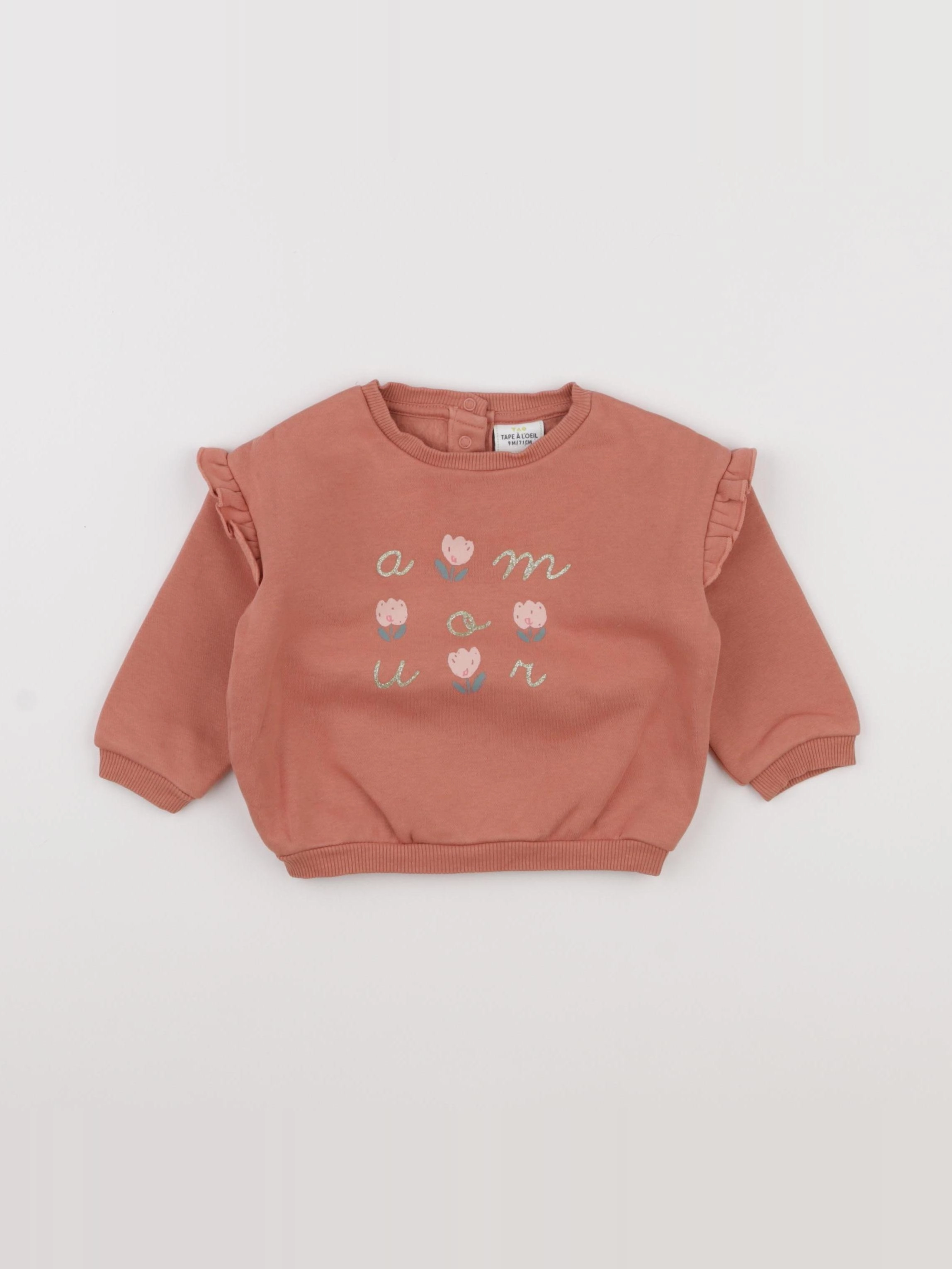 Tape à l'oeil - sweat rose - 9 mois