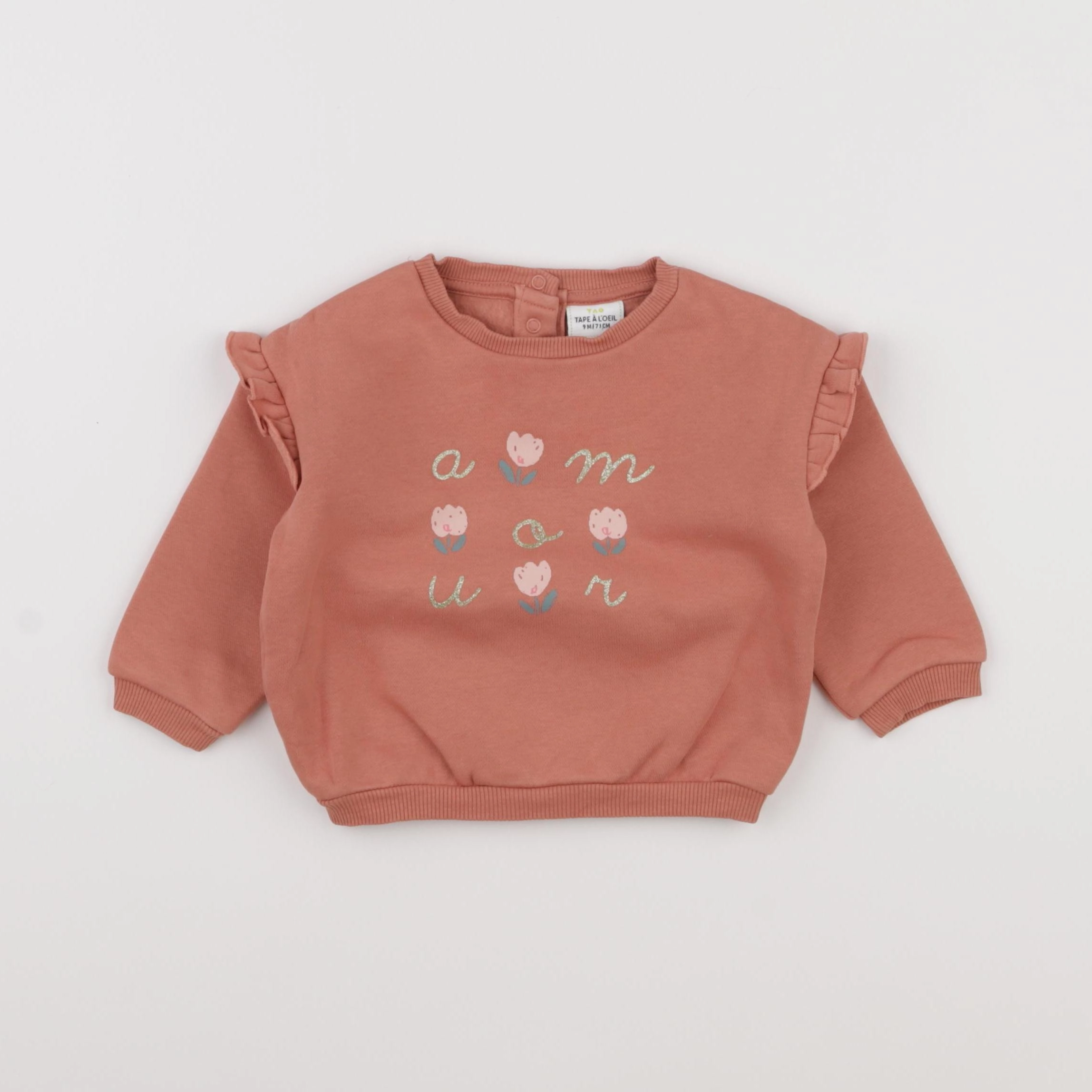Tape à l'oeil - sweat rose - 9 mois