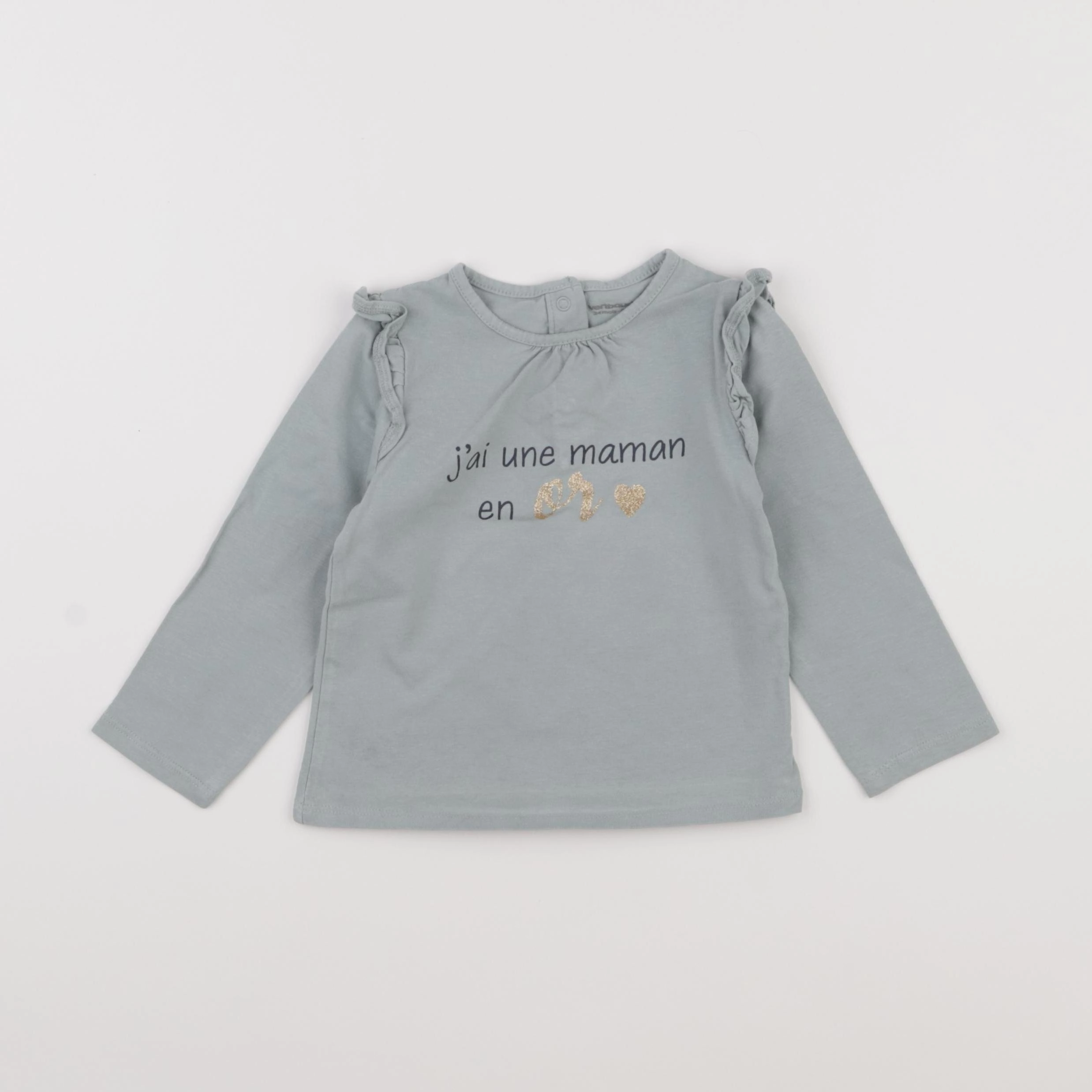Vertbaudet - tee-shirt vert - 2 ans