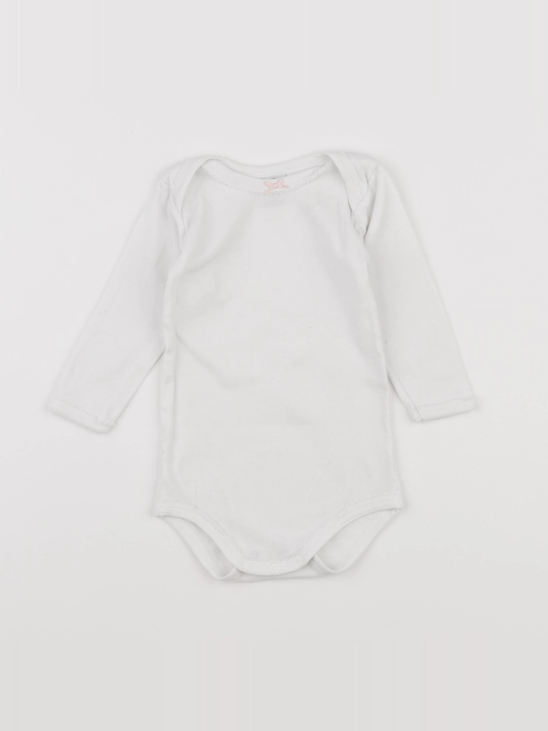 Petit Bateau - body blanc - 6 mois