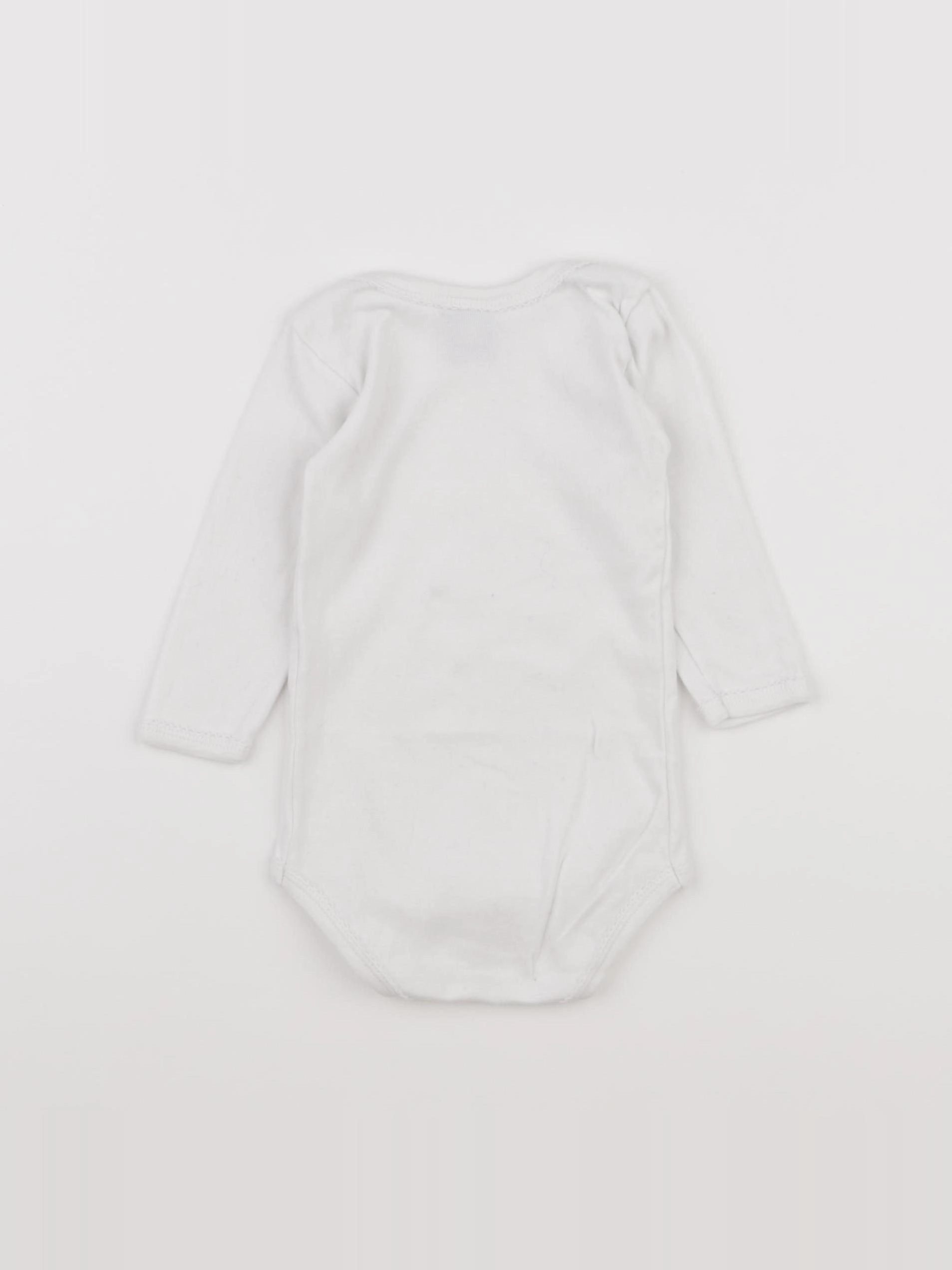 Petit Bateau - body blanc - 6 mois