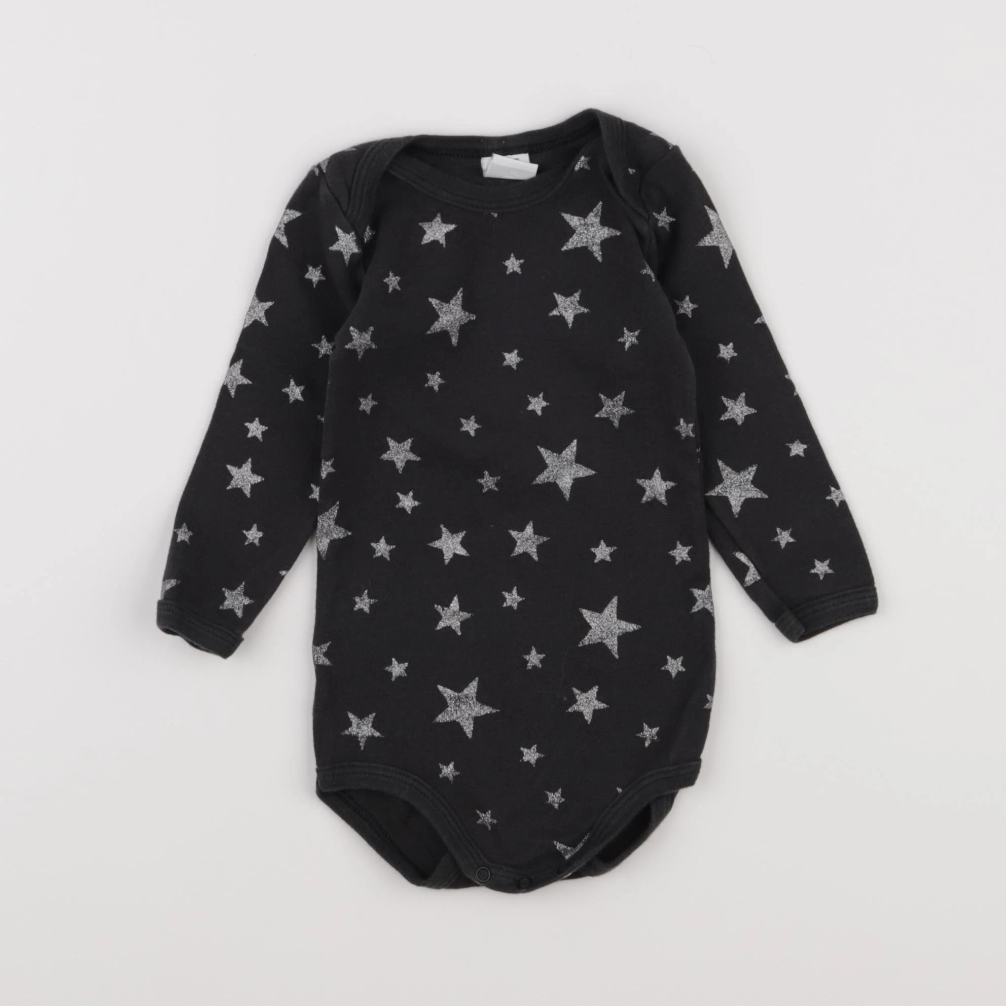 Petit Bateau - body gris - 12 mois