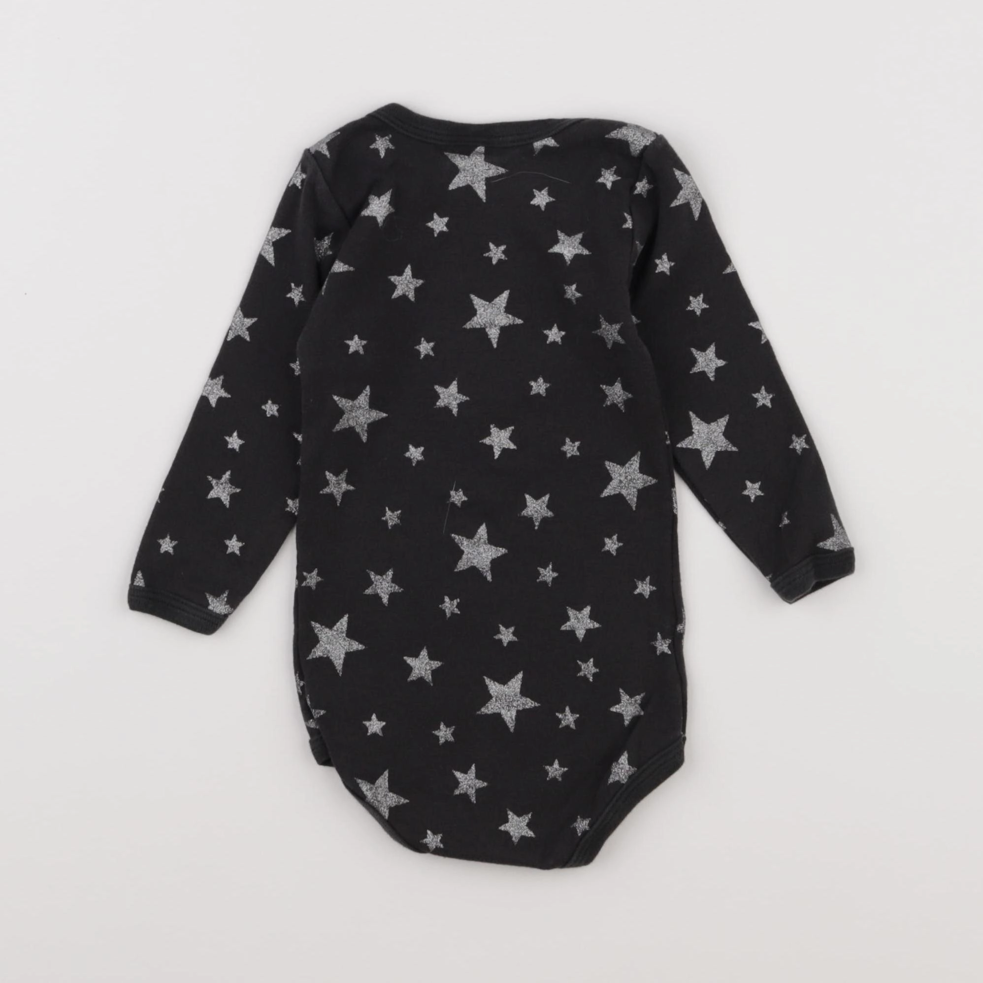 Petit Bateau - body gris - 12 mois
