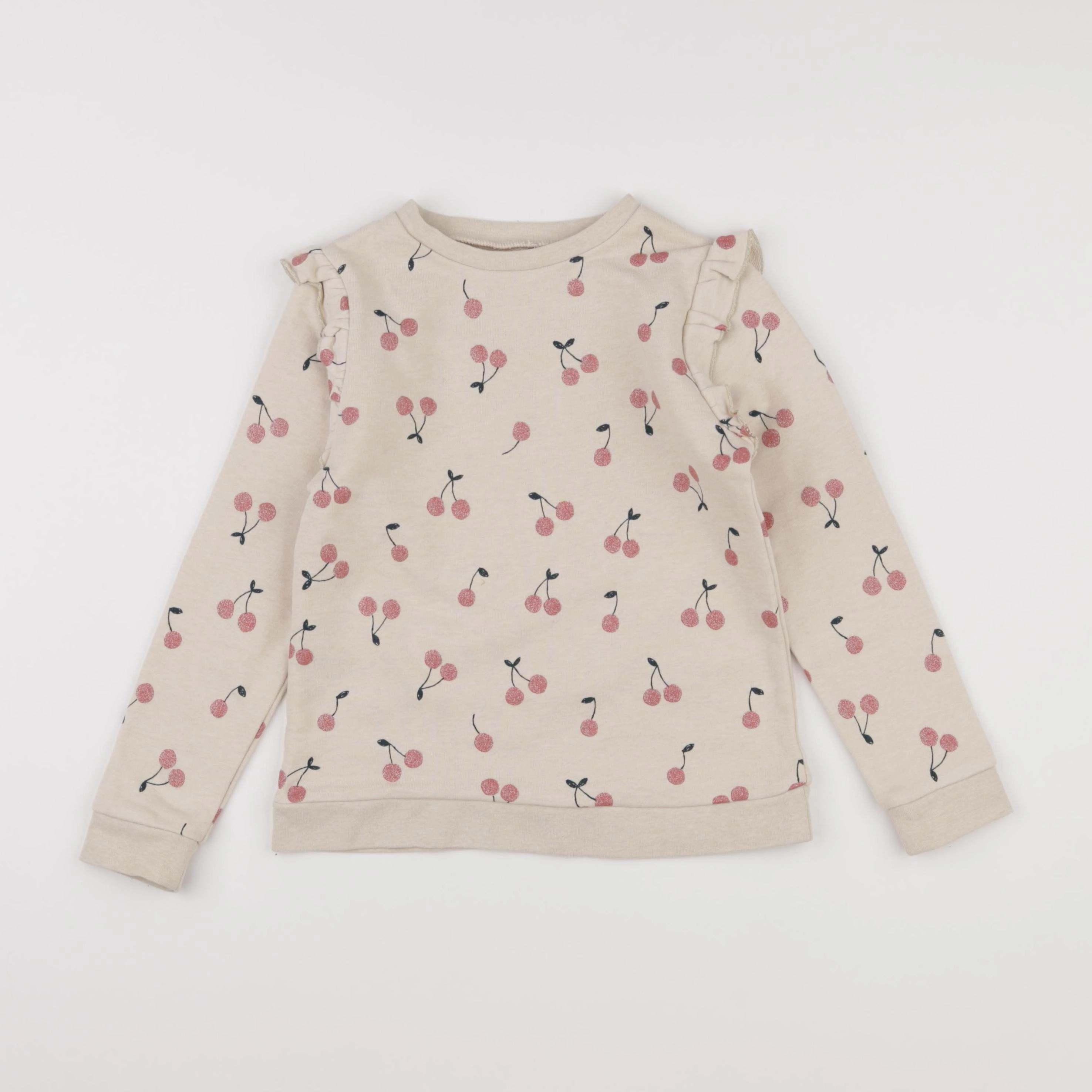 Vertbaudet - sweat beige - 8 ans