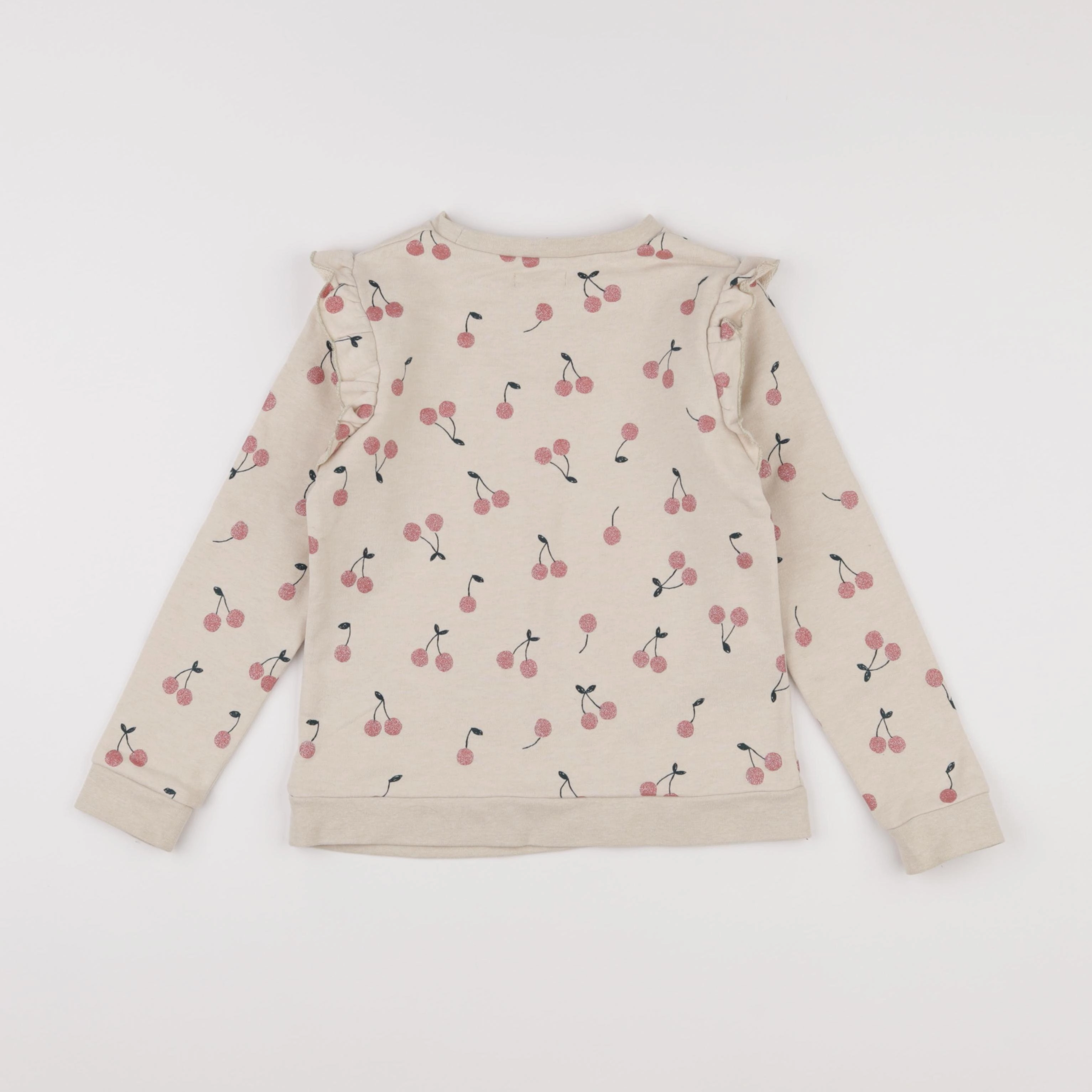 Vertbaudet - sweat beige - 8 ans