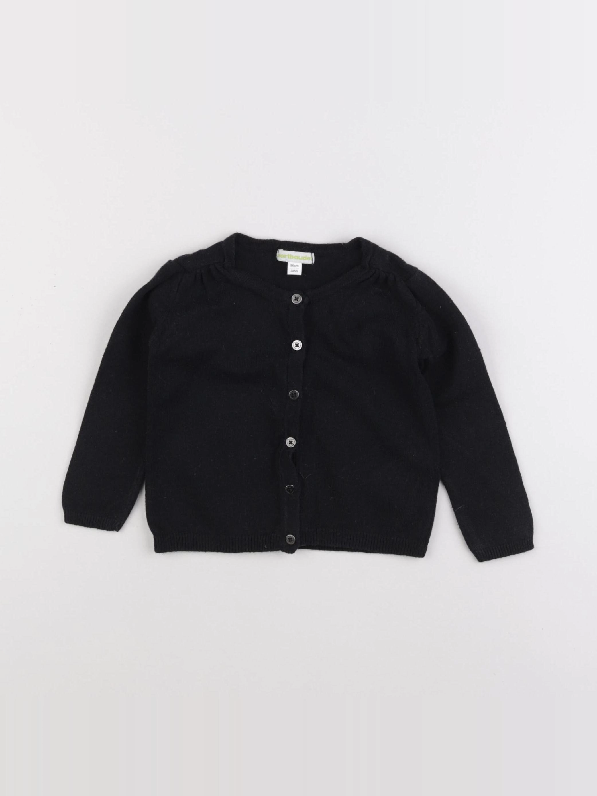 Vertbaudet - gilet noir - 2 ans