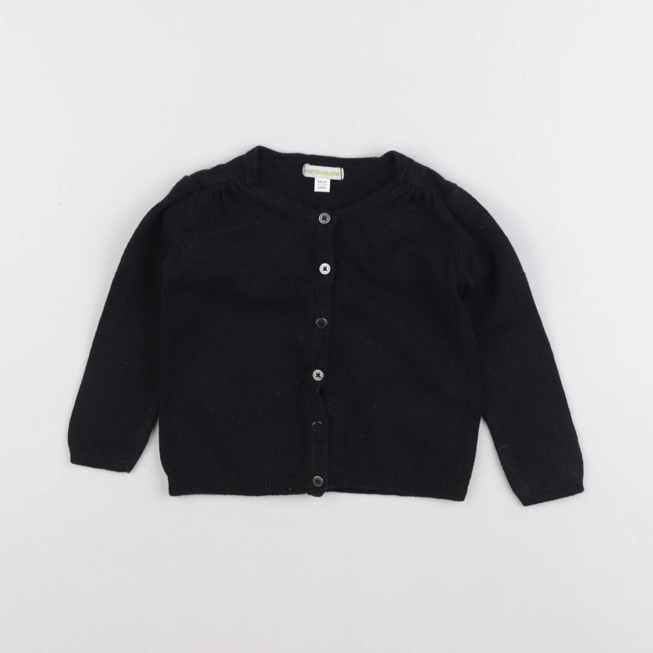 Vertbaudet - gilet noir - 2 ans