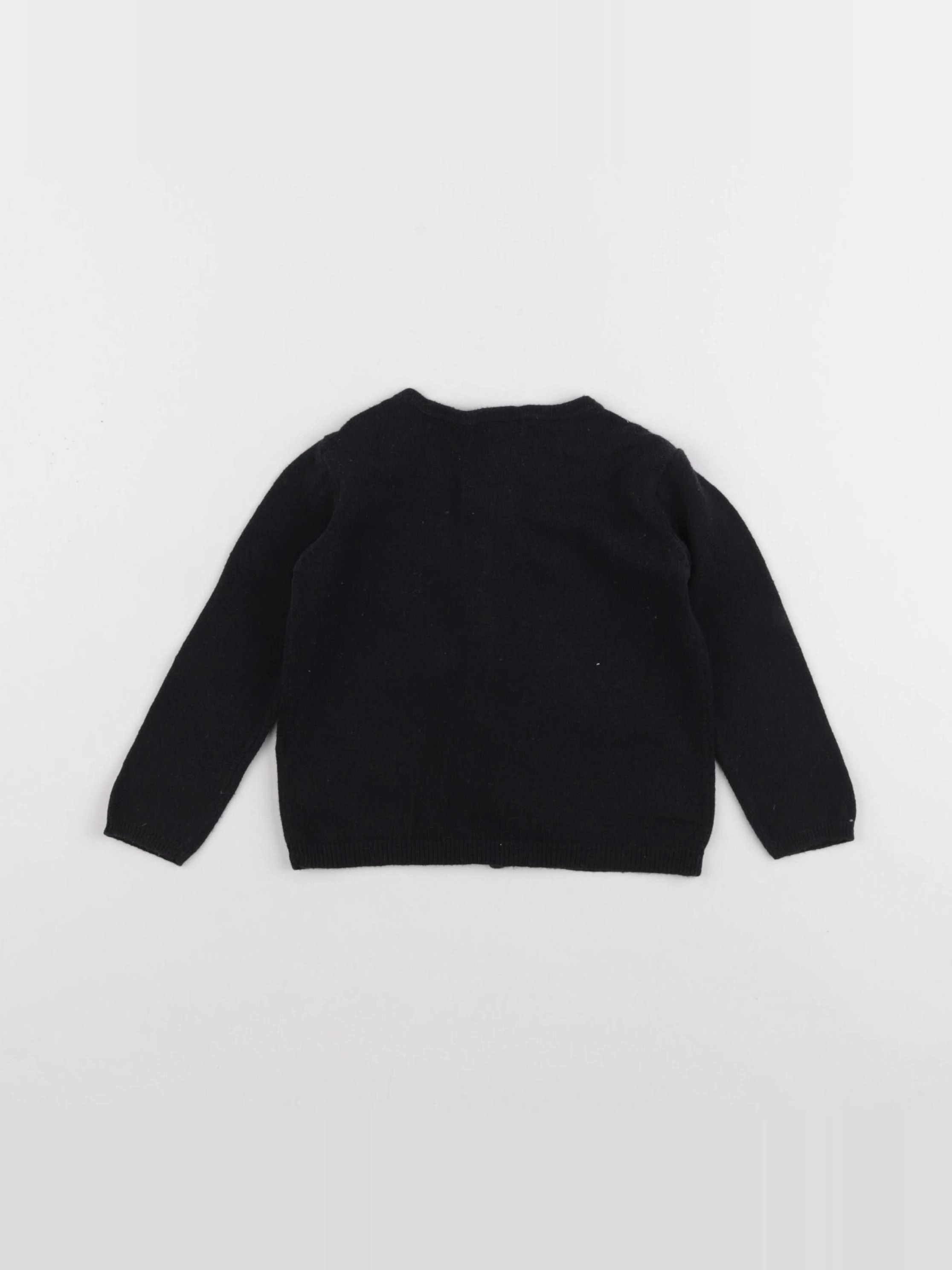 Vertbaudet - gilet noir - 2 ans
