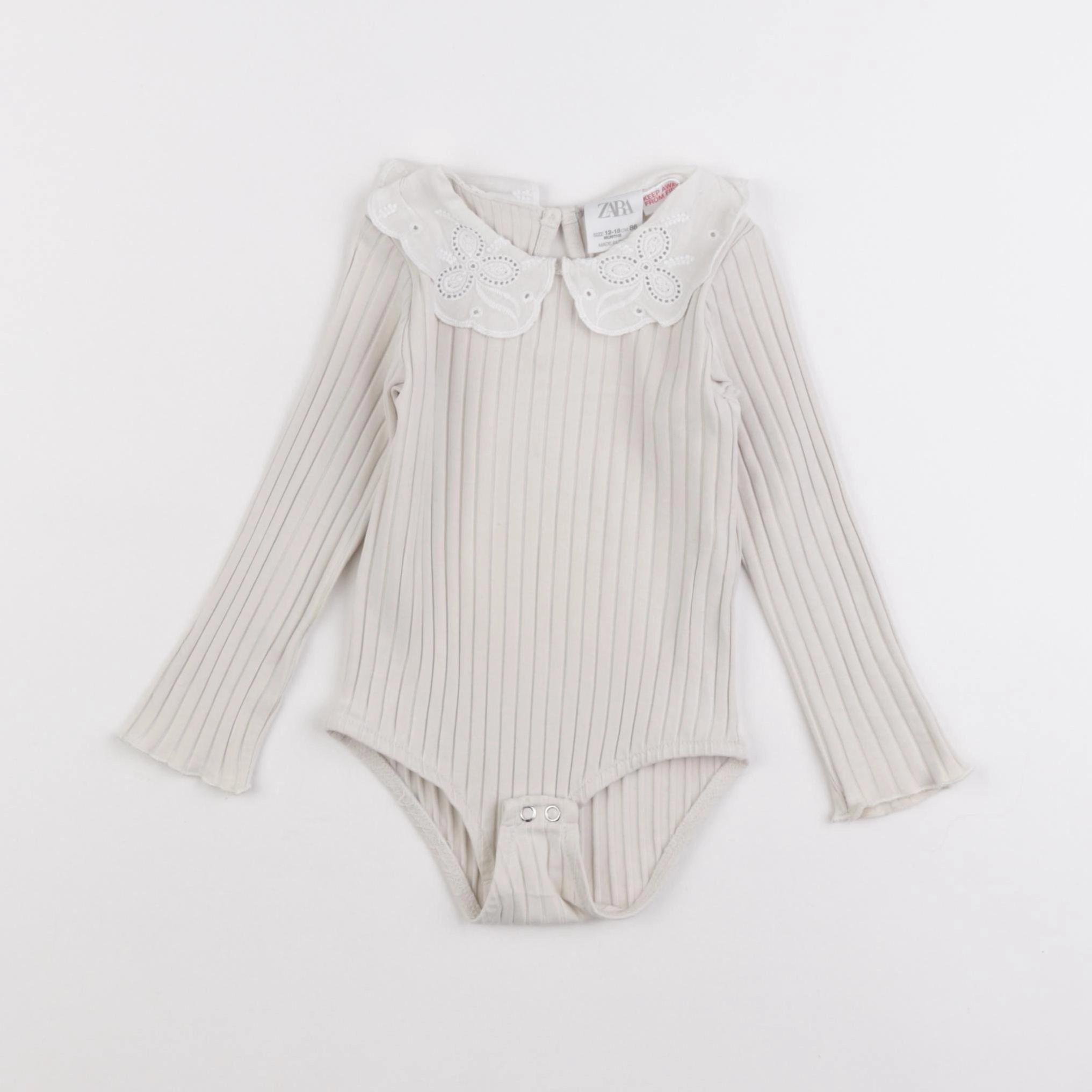 Zara - body à col beige - 12/18 mois
