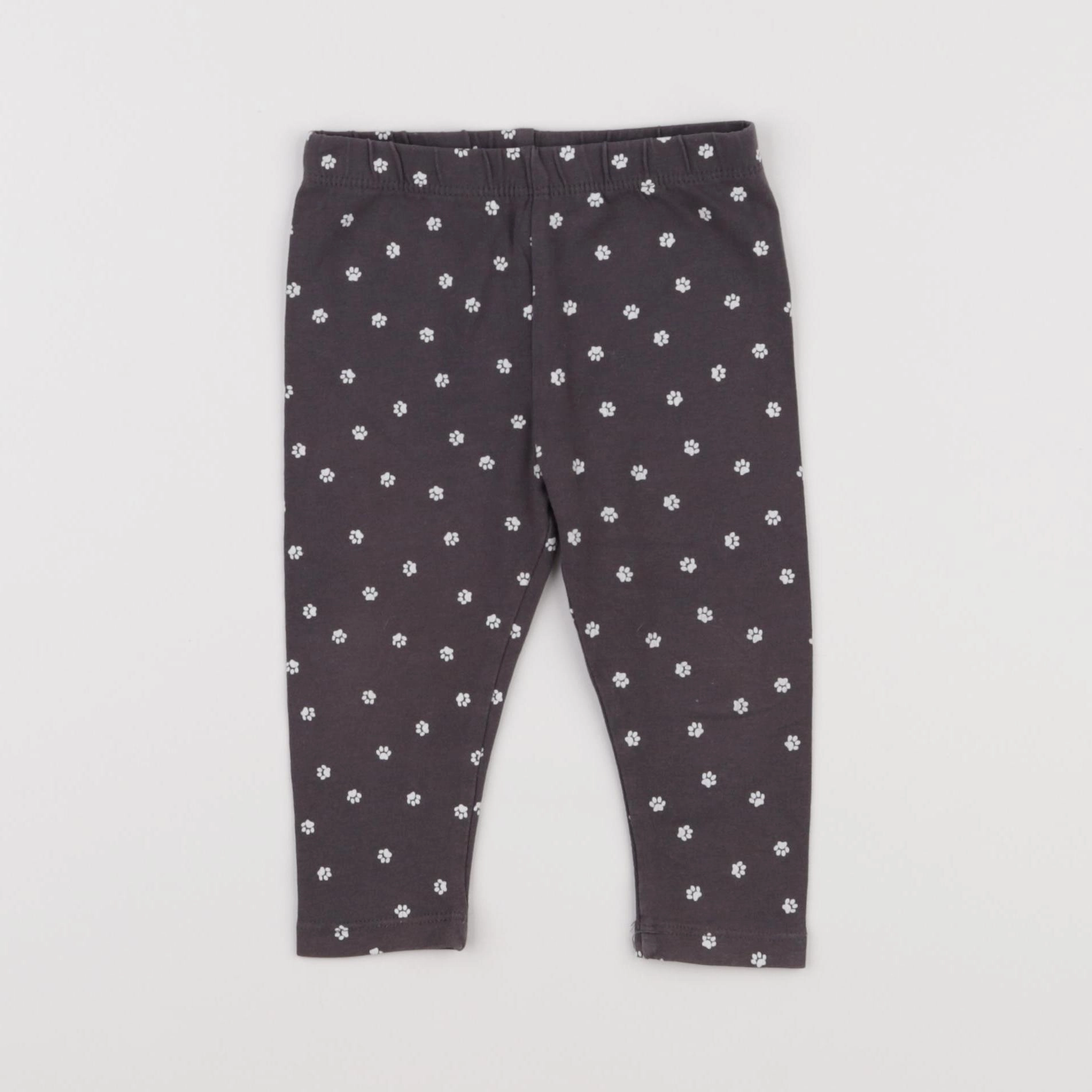 Vertbaudet - legging gris - 9 mois