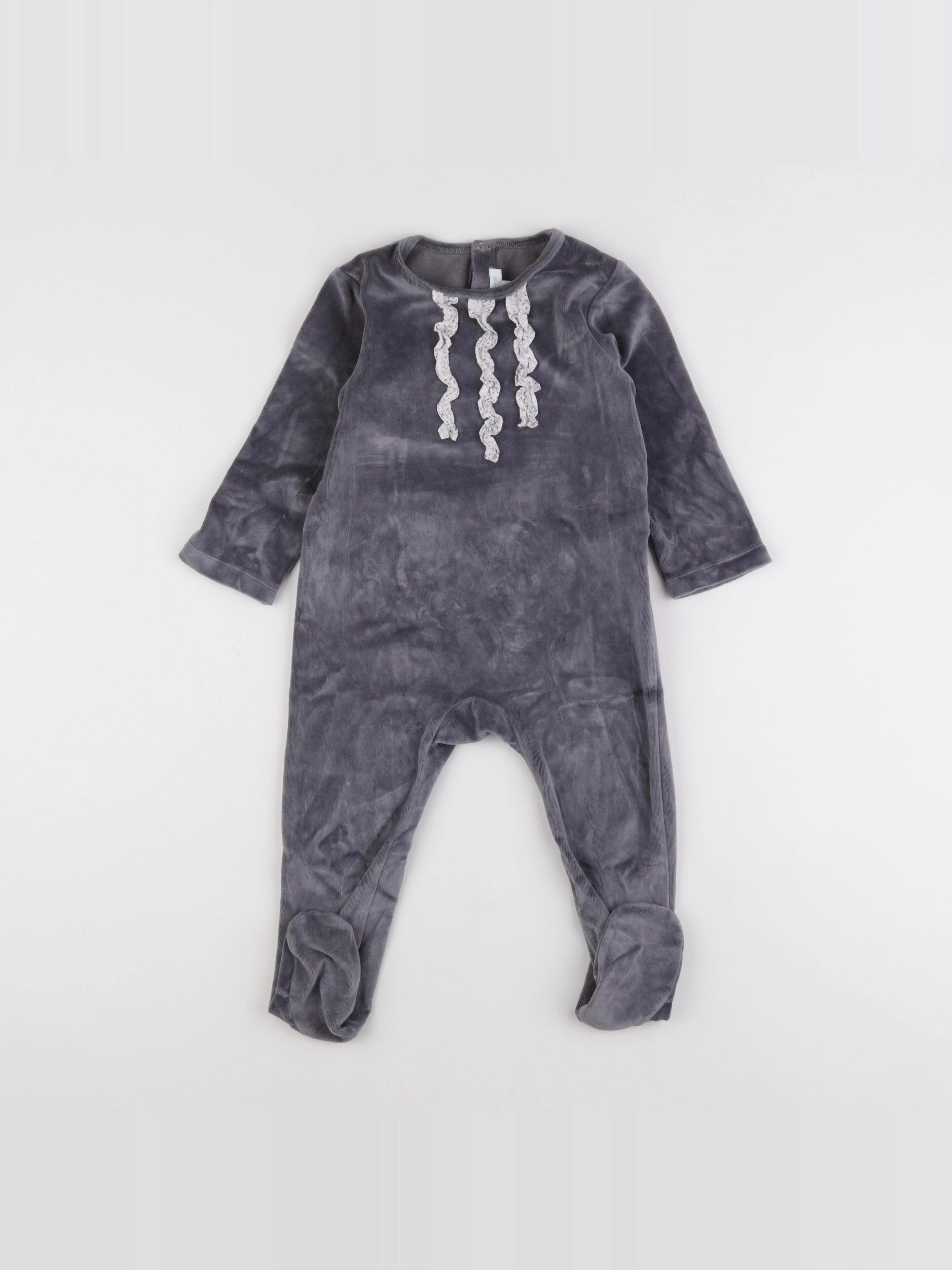Jacadi - pyjama velours bleu - 24 mois