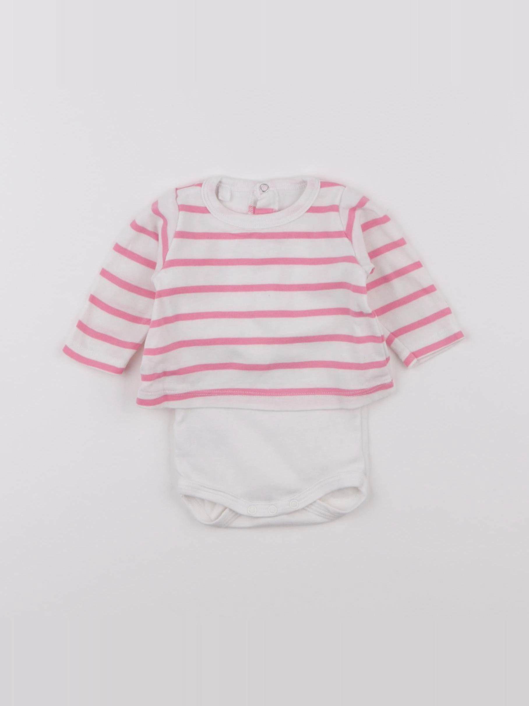 Petit Bateau - body tee-shirt blanc - 1 mois
