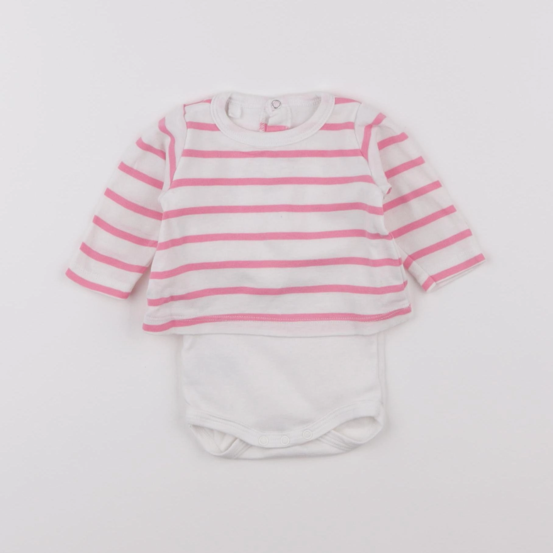 Petit Bateau - body tee-shirt blanc - 1 mois