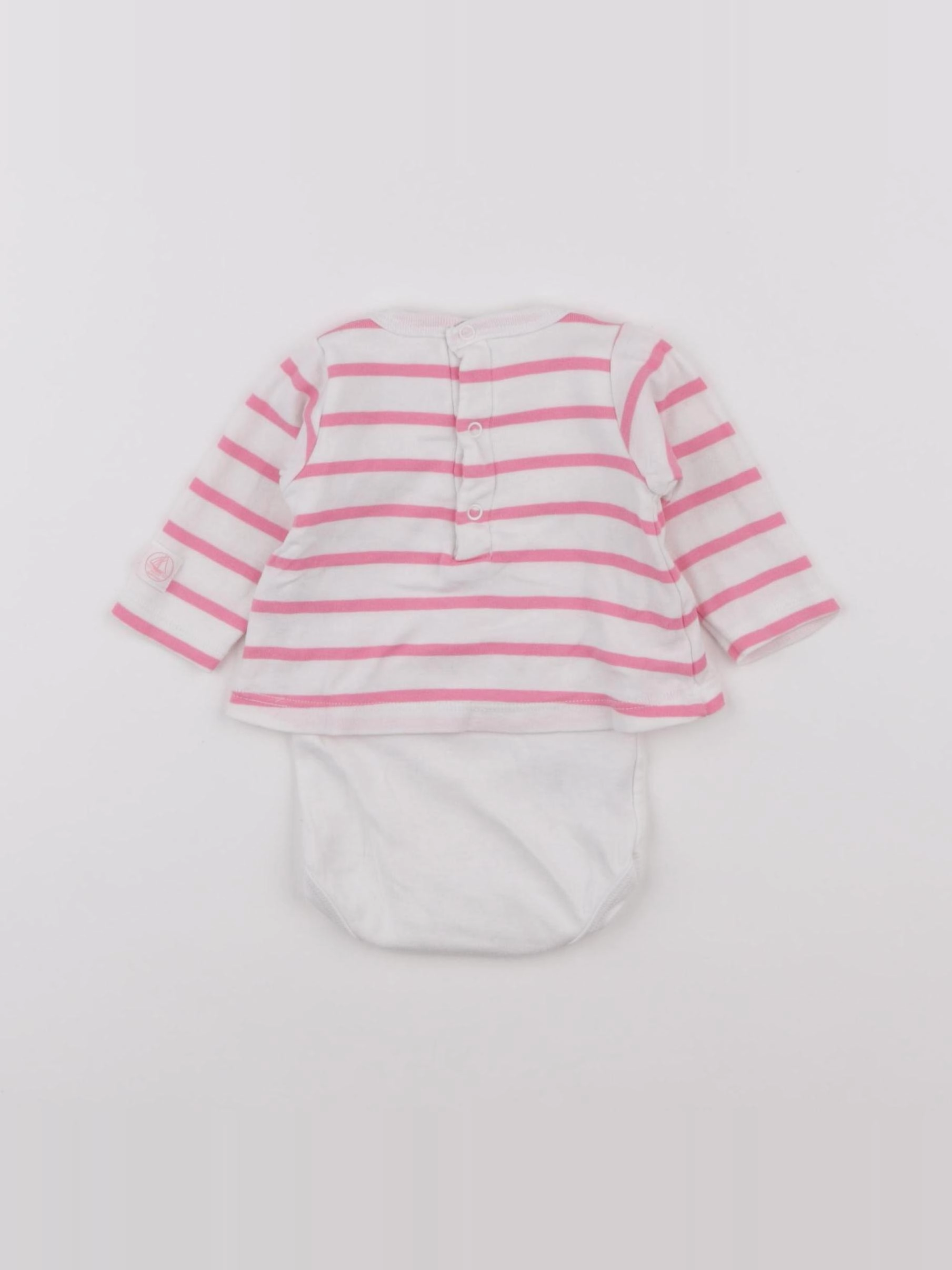 Petit Bateau - body tee-shirt blanc - 1 mois